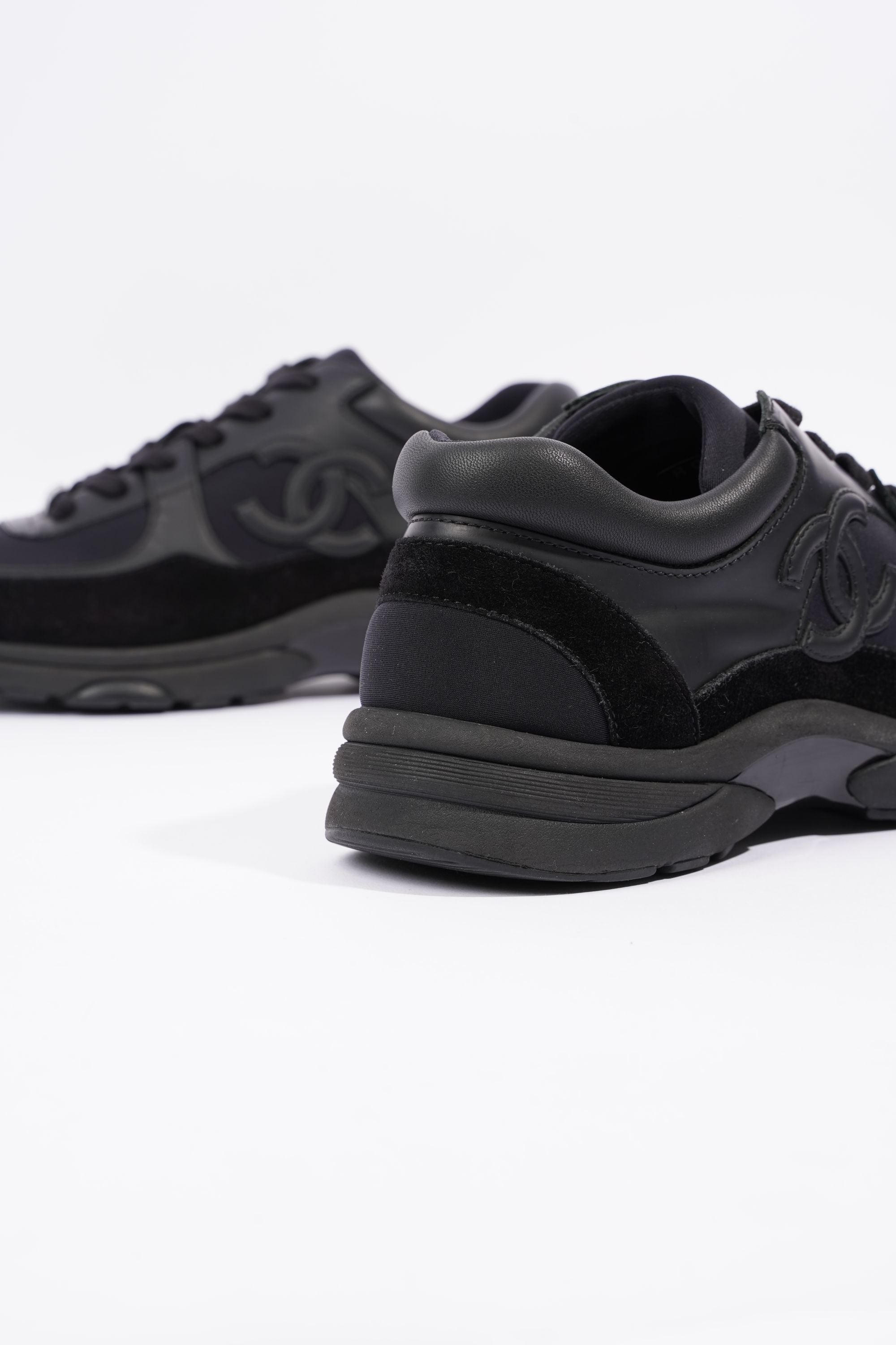 Chanel Womens Runner Black Suede EU 39.5 / UK 6.5