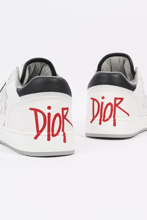 Christian Dior x Stussy Mens B27 Low Top White / Black / Red EU 41.5 / UK 7.5
