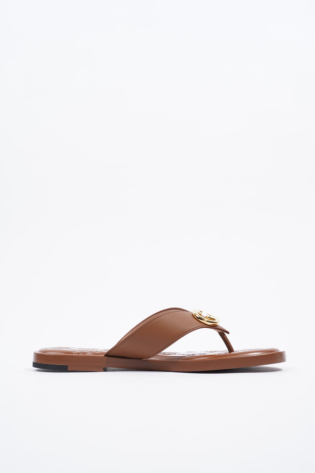 Gucci Interlocking G Thong Brown EU 37.5 / UK 4.5