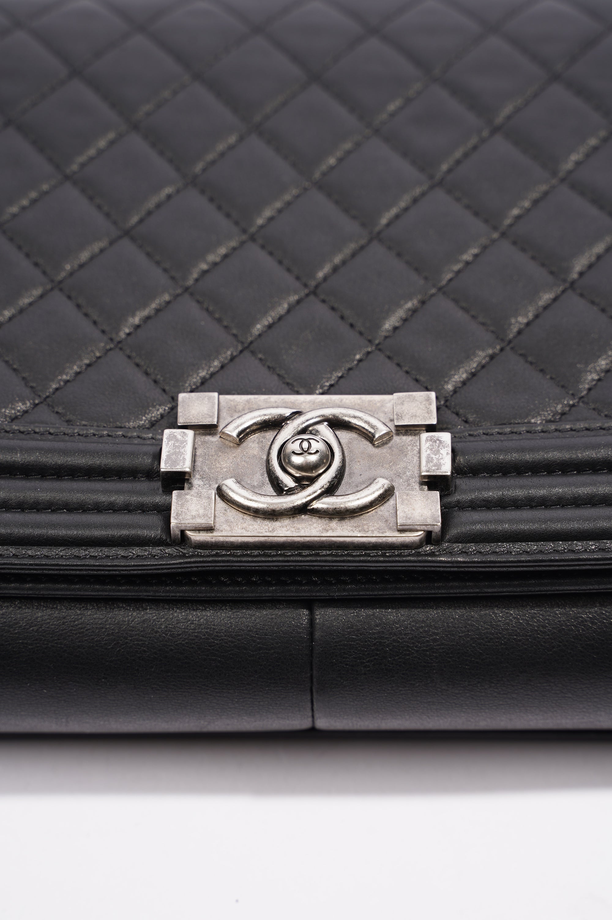 Chanel Boy Bag Black Lambskin Leather