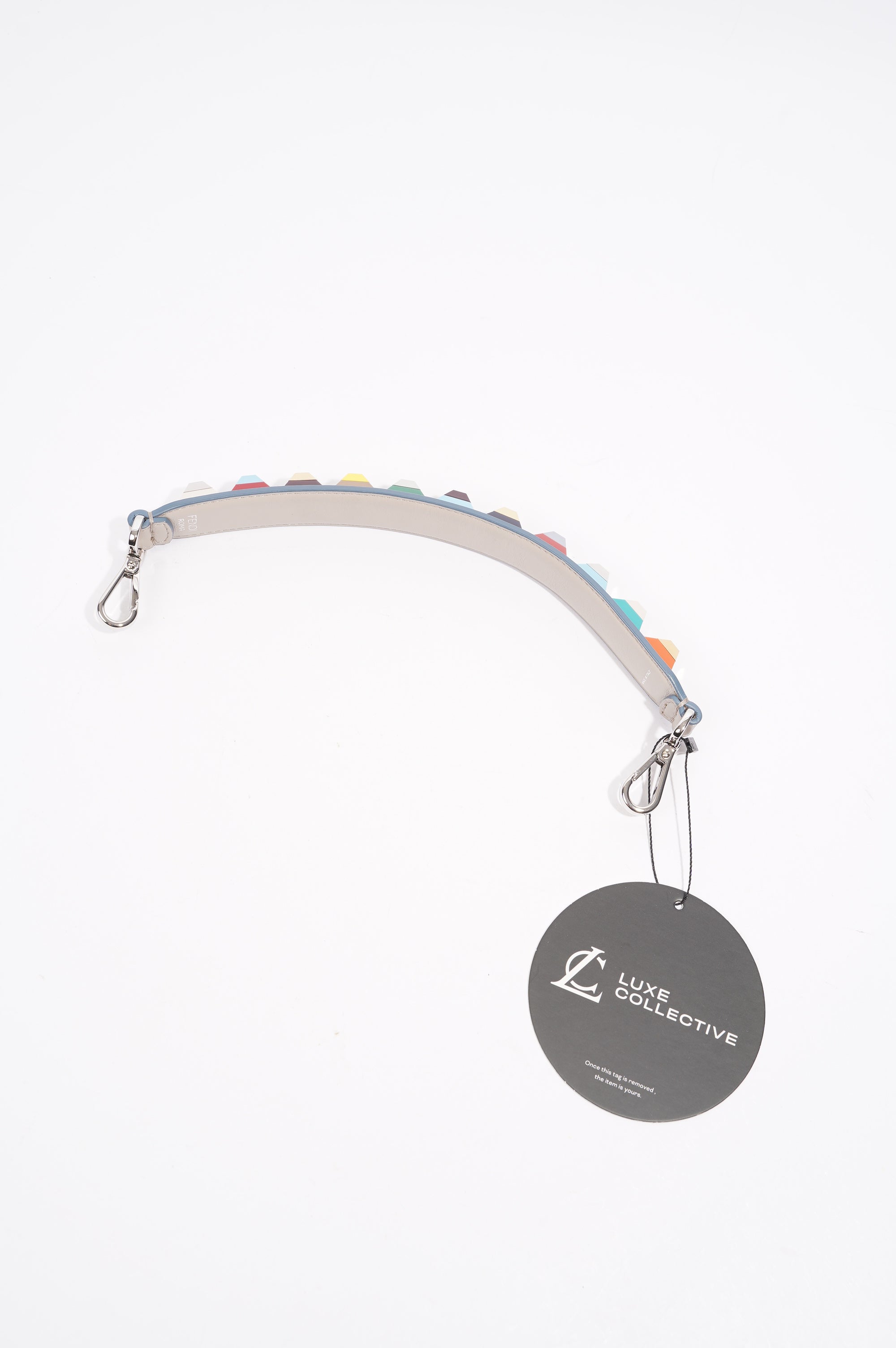 Fendi Womens Studs Strap Multicoloured Leather / Acetate Short