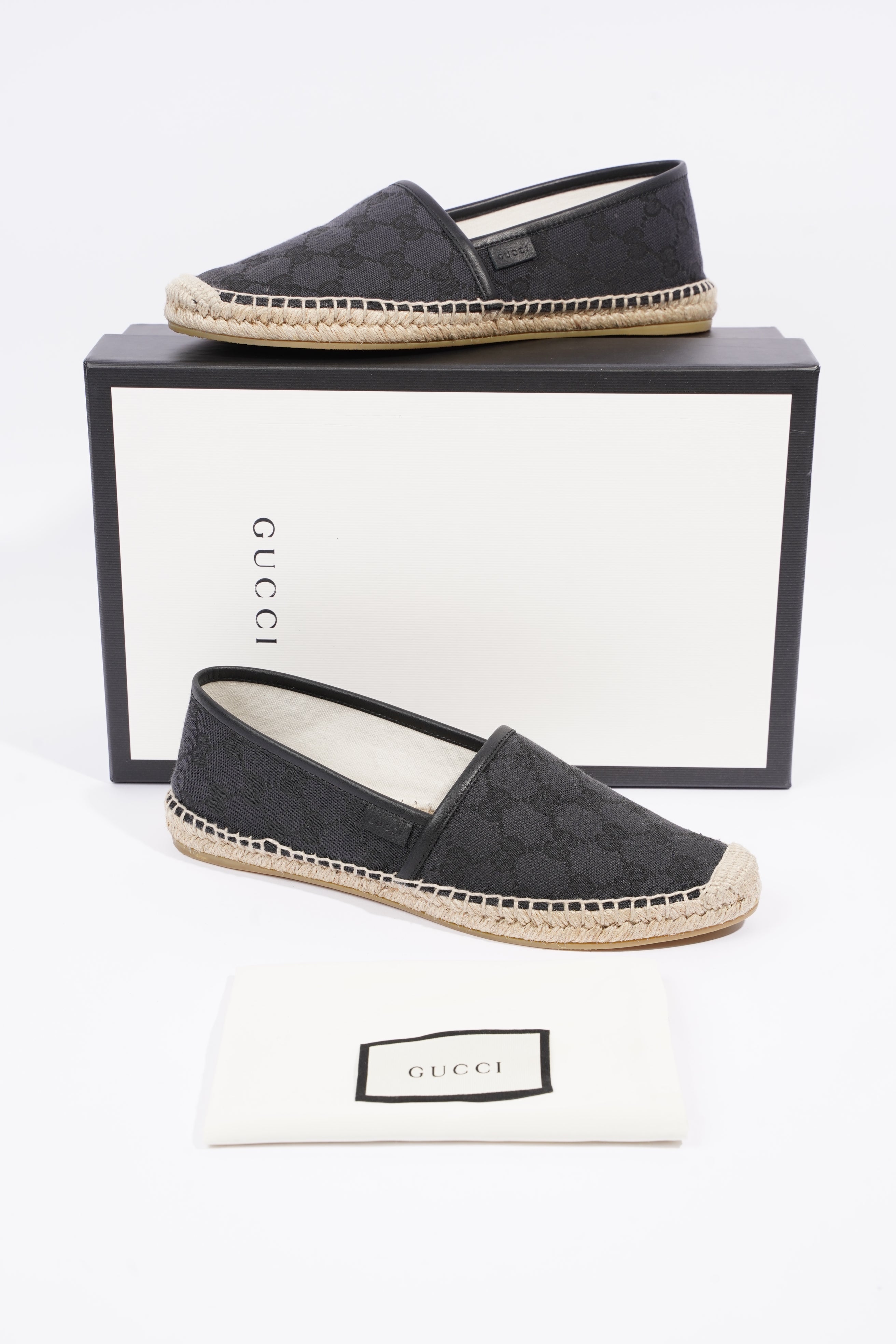 Gucci Womens Cloth Espadrilles Black EU 38.5 / UK 5.5