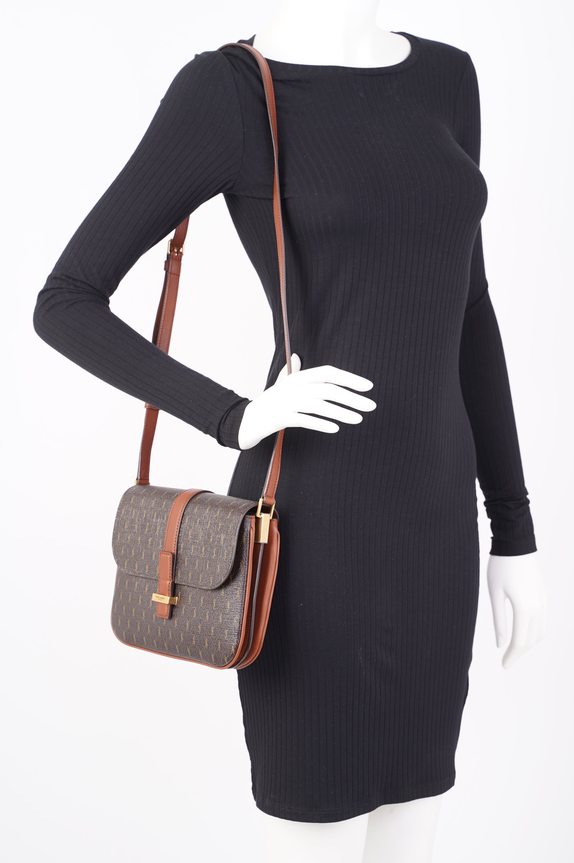 Saint Laurent Le Monagramme Small Satchel Chestnut