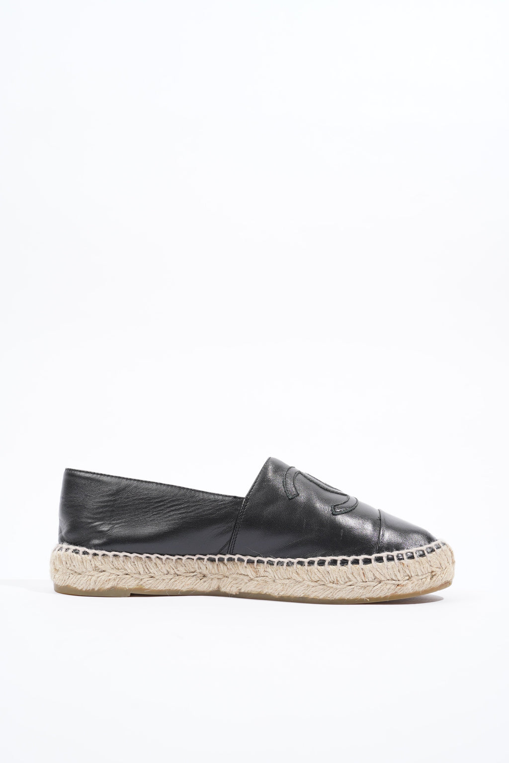 Chanel Espadrilles Black Leather EU 38 / UK 5