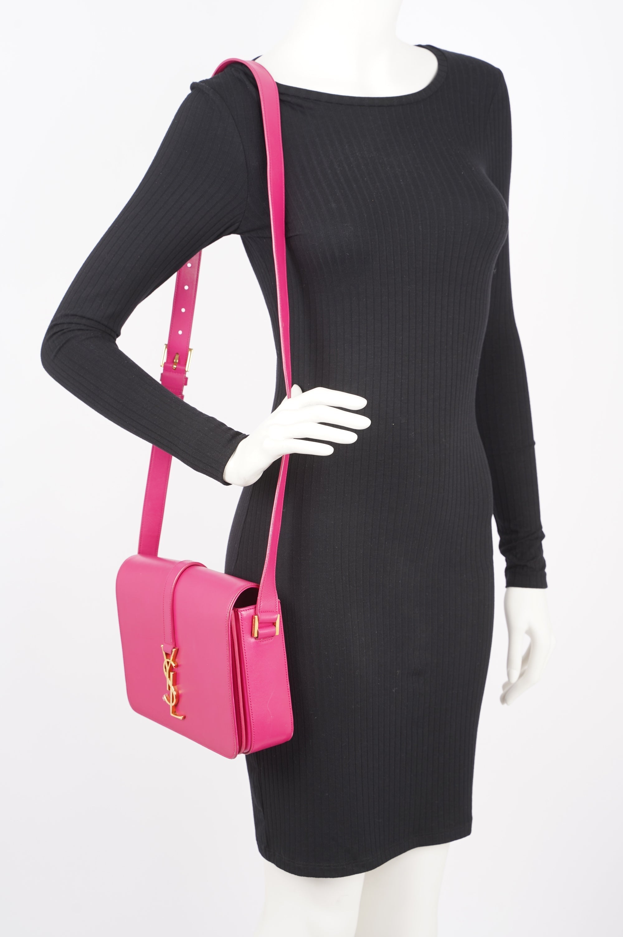 Saint Laurent Womens Universite Bag Pink / Gold