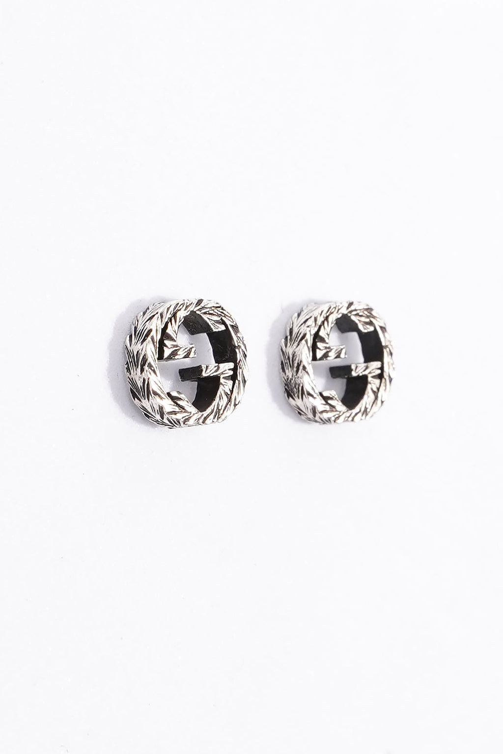 Gucci Interlocking Earrings Sterling Silver
