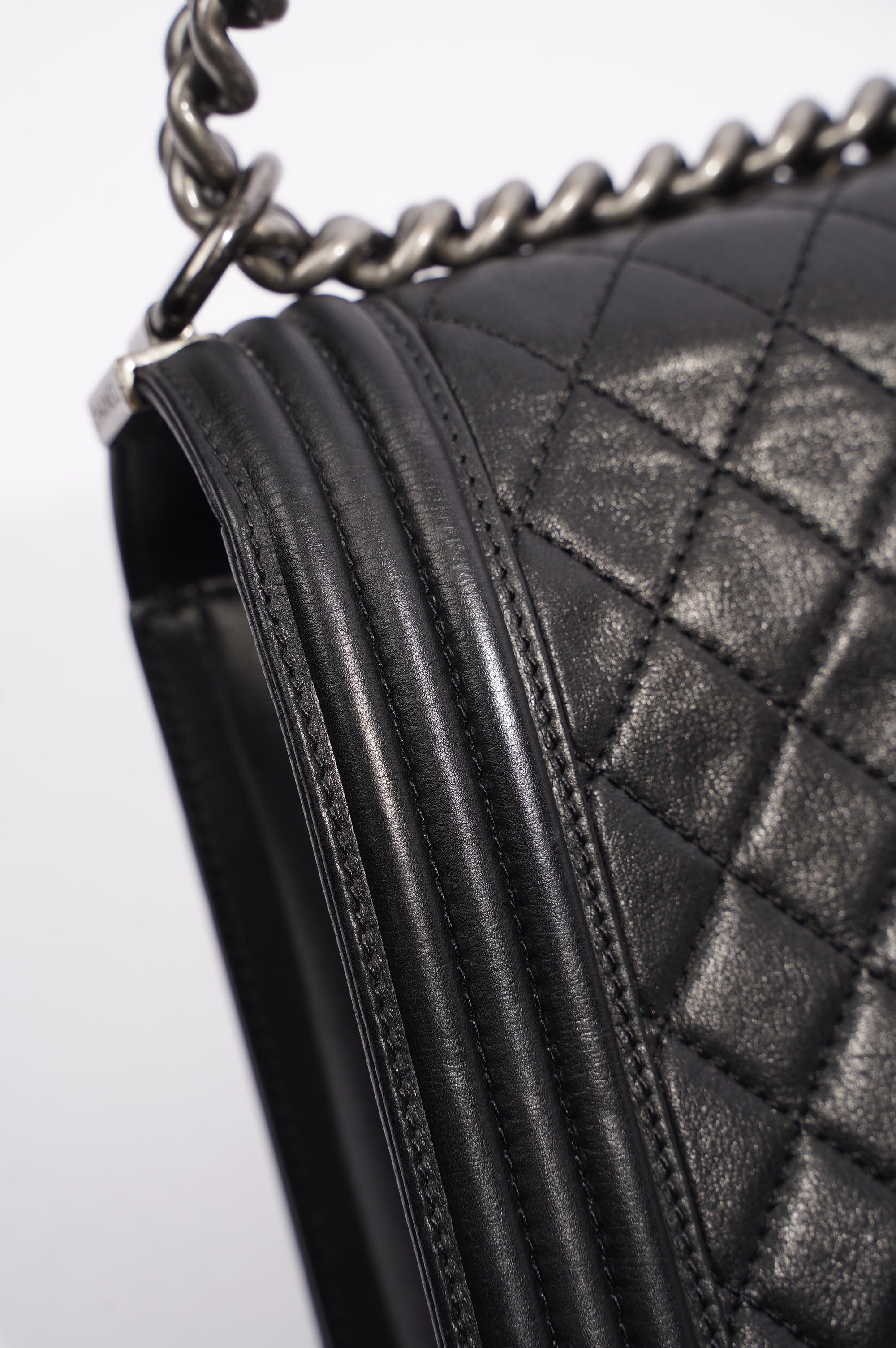 Chanel Boy Bag Black Lambskin Leather