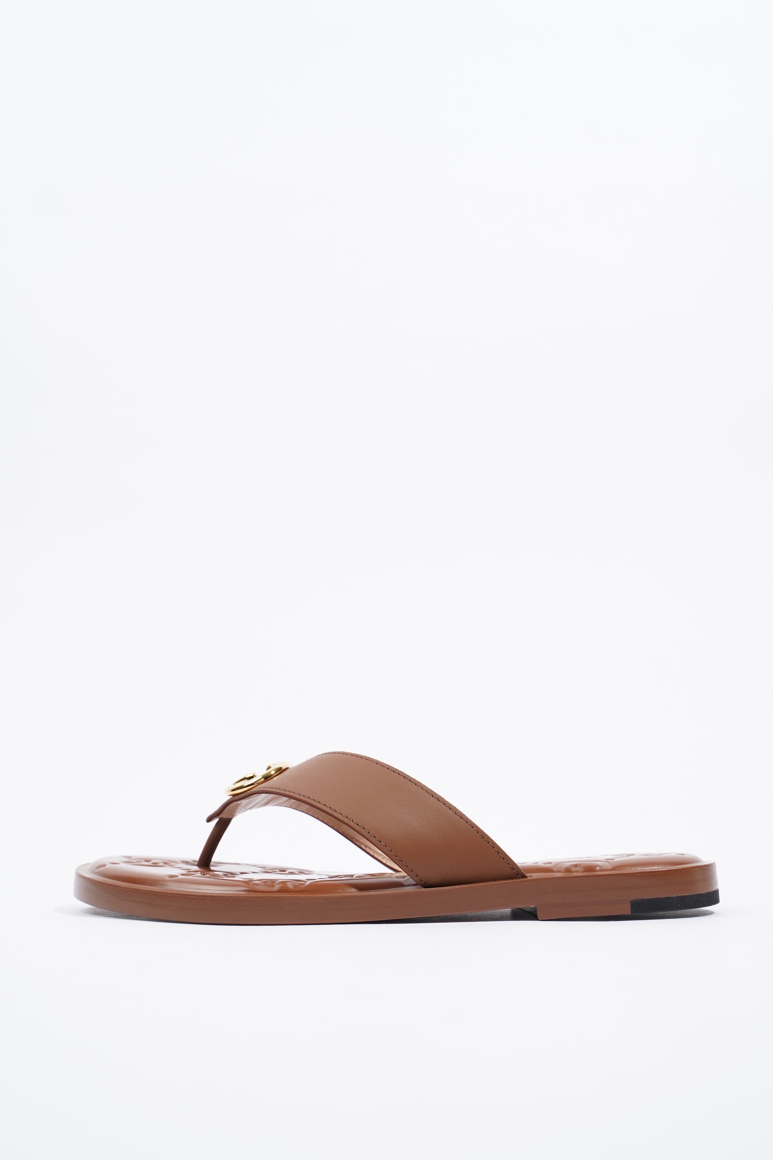 Gucci Interlocking G Thong Brown EU 37.5 / UK 4.5
