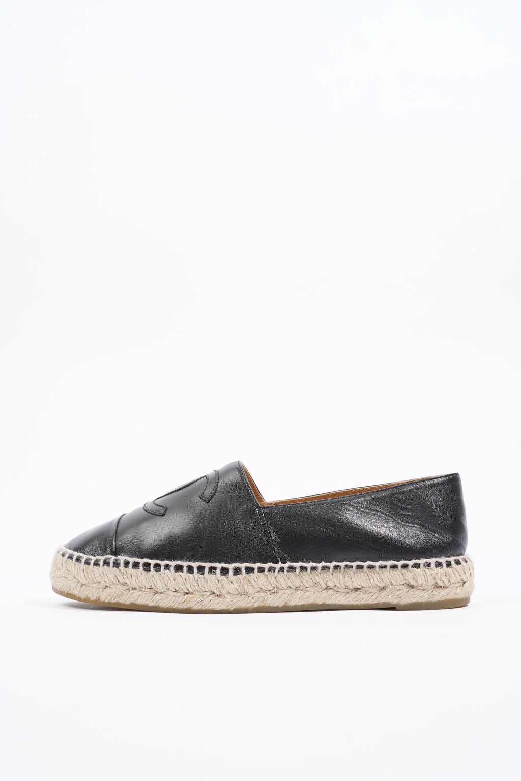 Chanel Espadrilles Black Leather EU 38 / UK 5