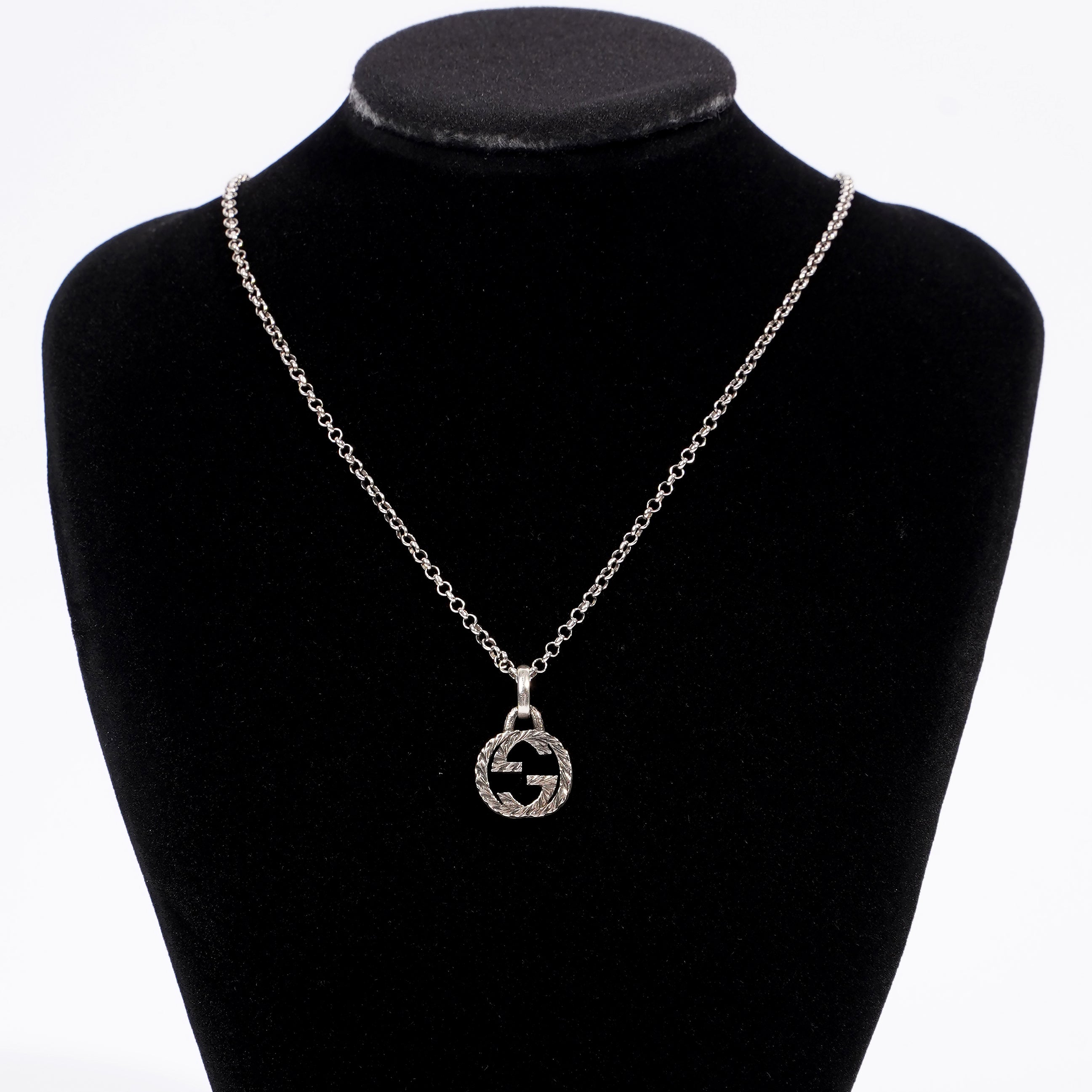 Gucci Interlocking G Necklace Sterling Silver