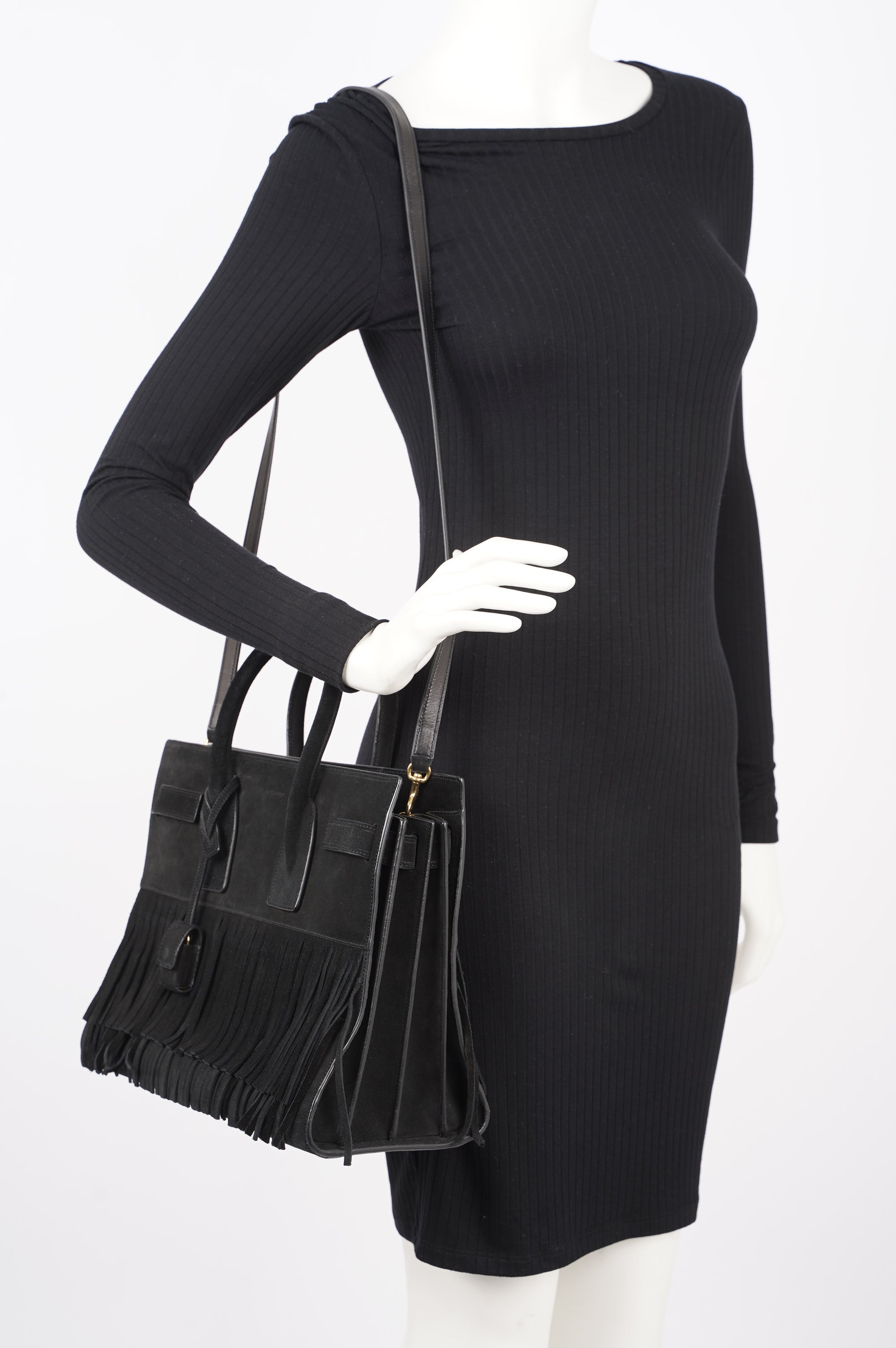 Saint Laurent Womens Sac De Jour Black Small
