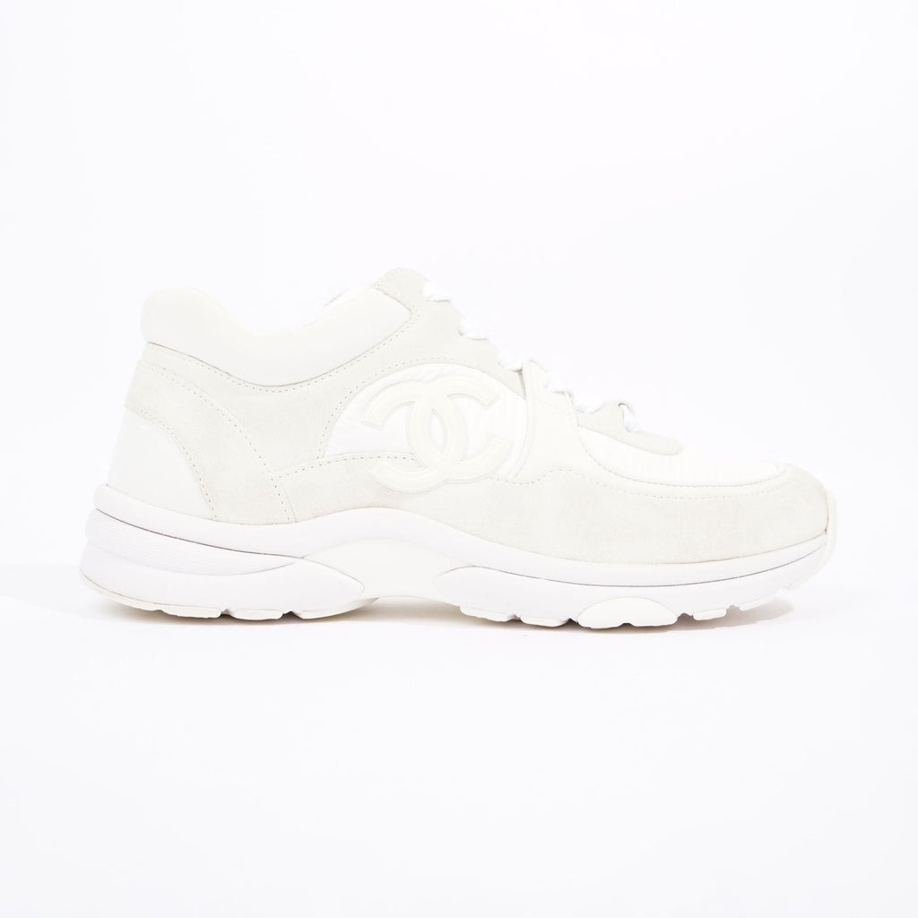 Chanel Womens CC Runners White / Cream EU 38.5 / UK 5.5