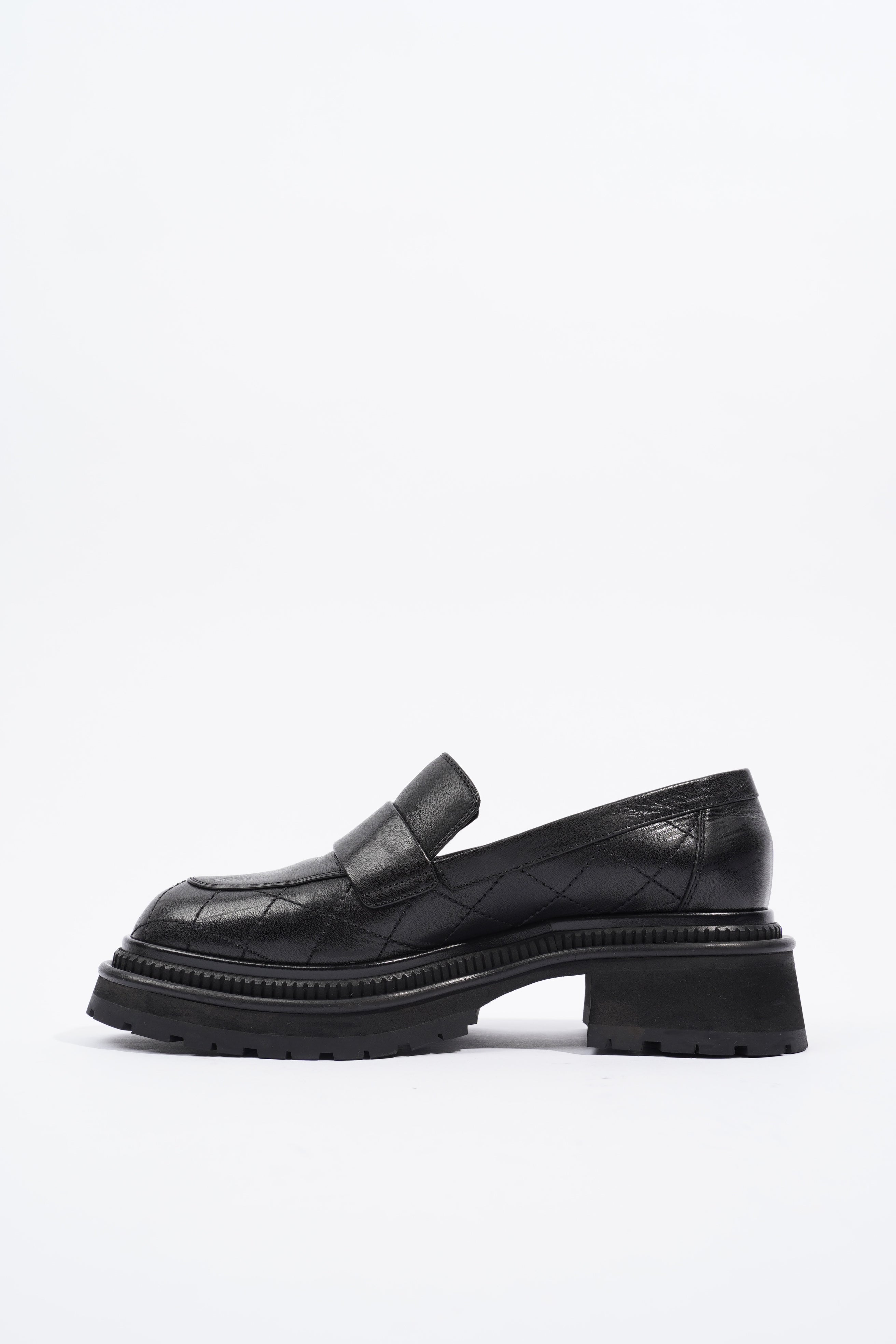 Chanel Moccasins Black Leather EU 38 / UK 5