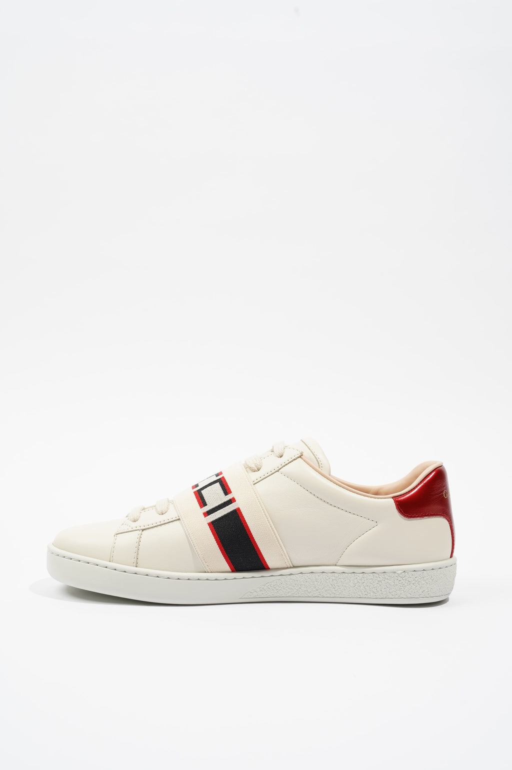 Gucci Womens Ace Stripe White / Red EU 37 / UK 4