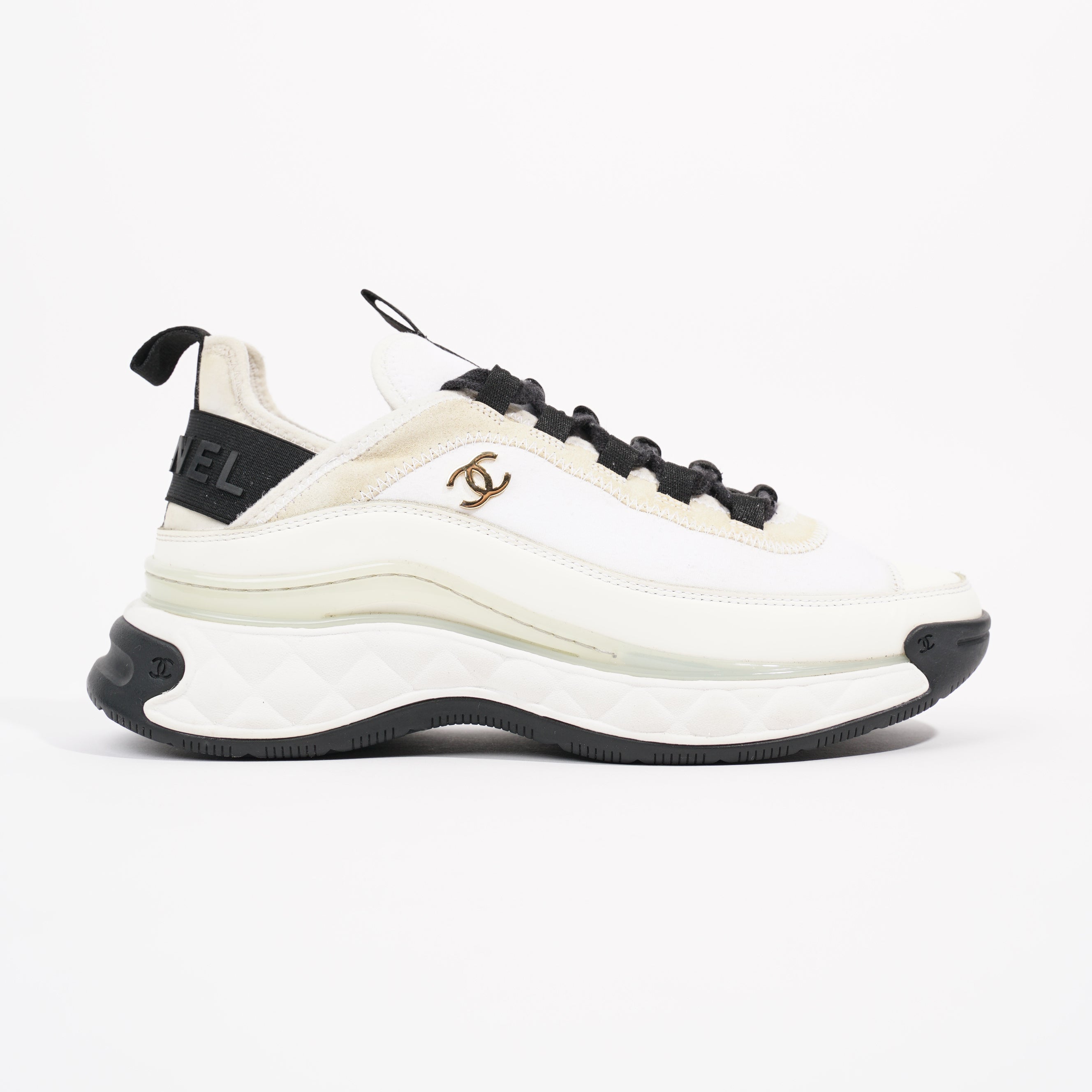 Chanel Womens CC Logo White / Cream EU 38 / UK 5