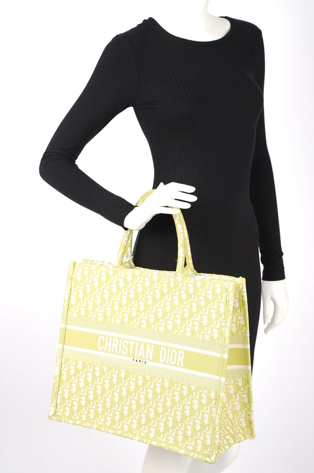 Christian Dior Womens Oblique Book Tote Green Large