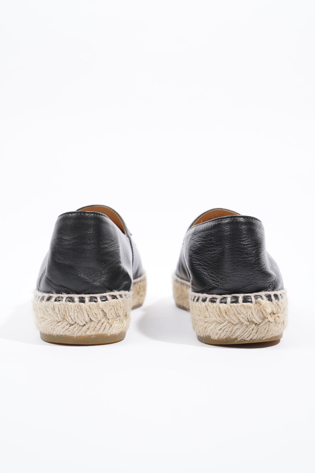 Chanel Espadrilles Black Leather EU 38 / UK 5