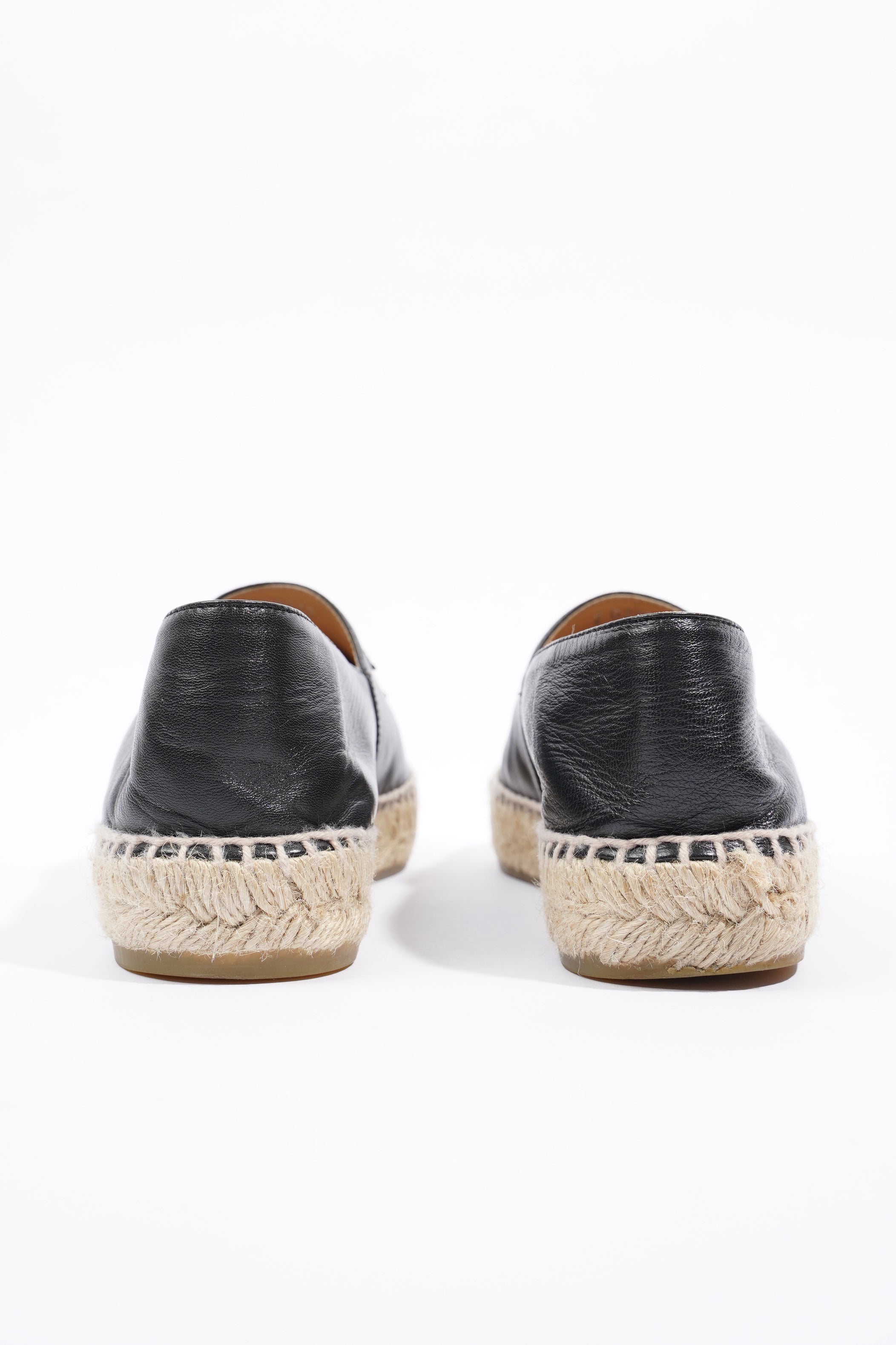 Chanel Espadrilles Black Leather EU 38 / UK 5