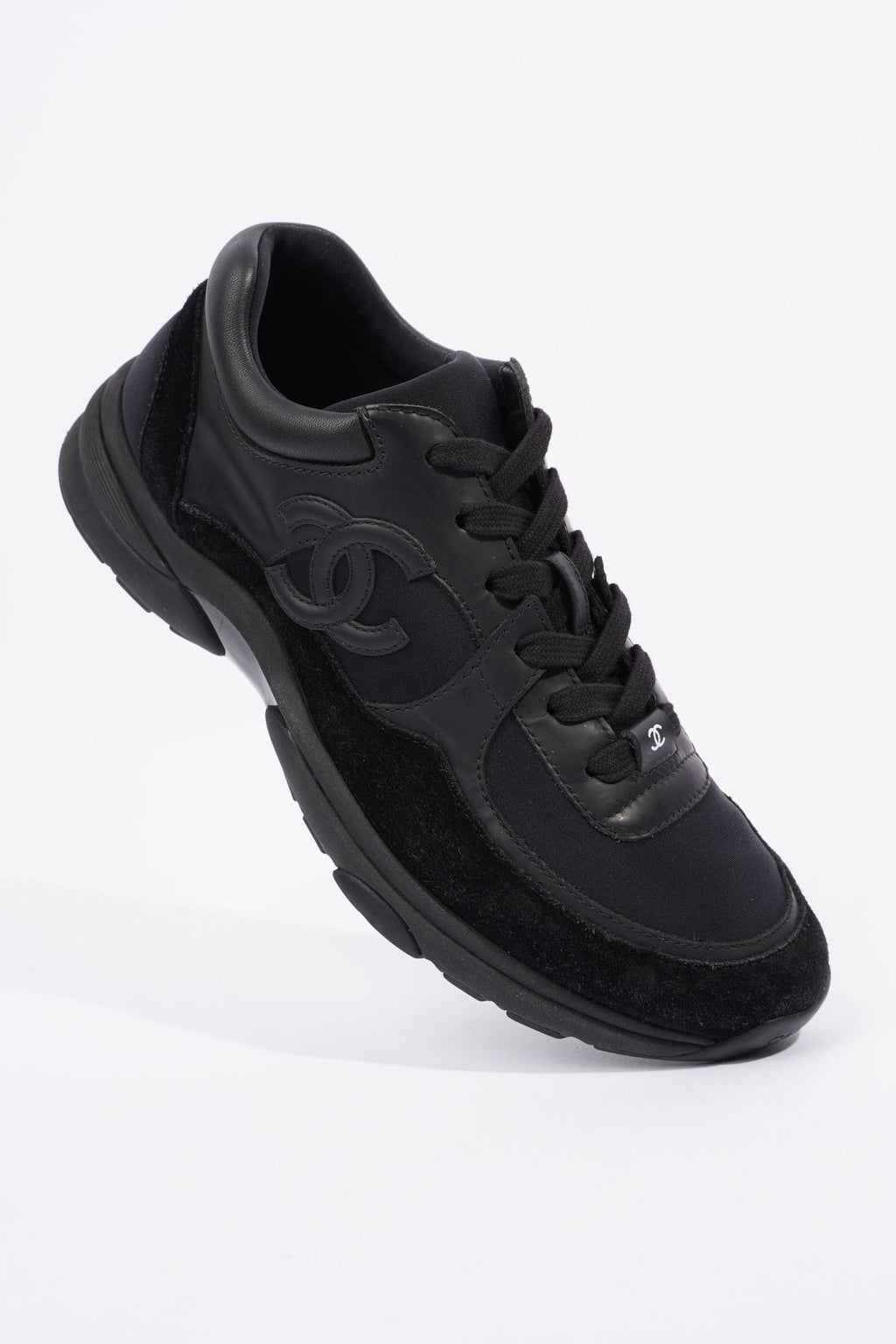 Chanel Womens Runner Black Suede EU 39.5 / UK 6.5