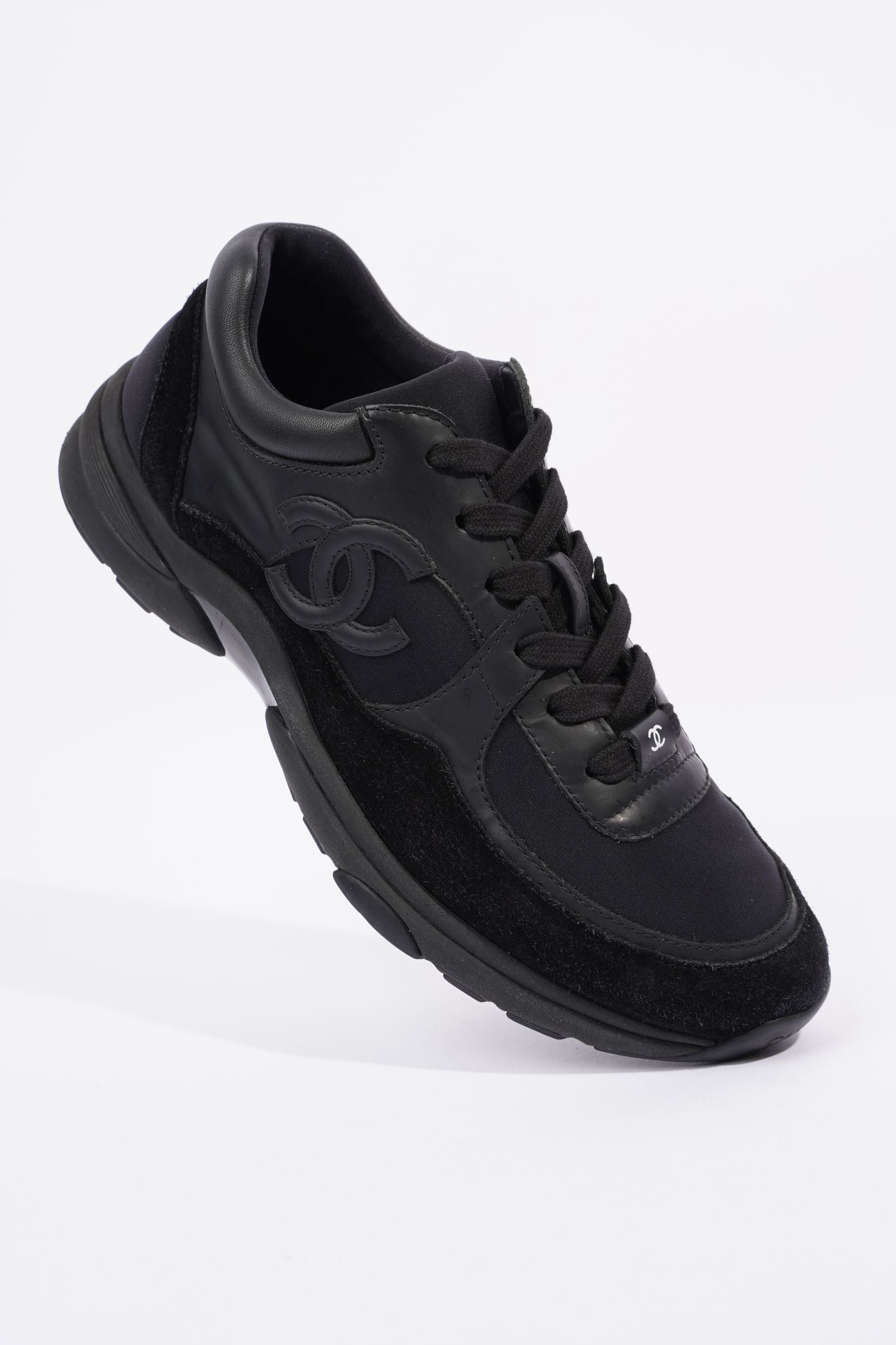Chanel Womens Runner Black Suede EU 39.5 / UK 6.5