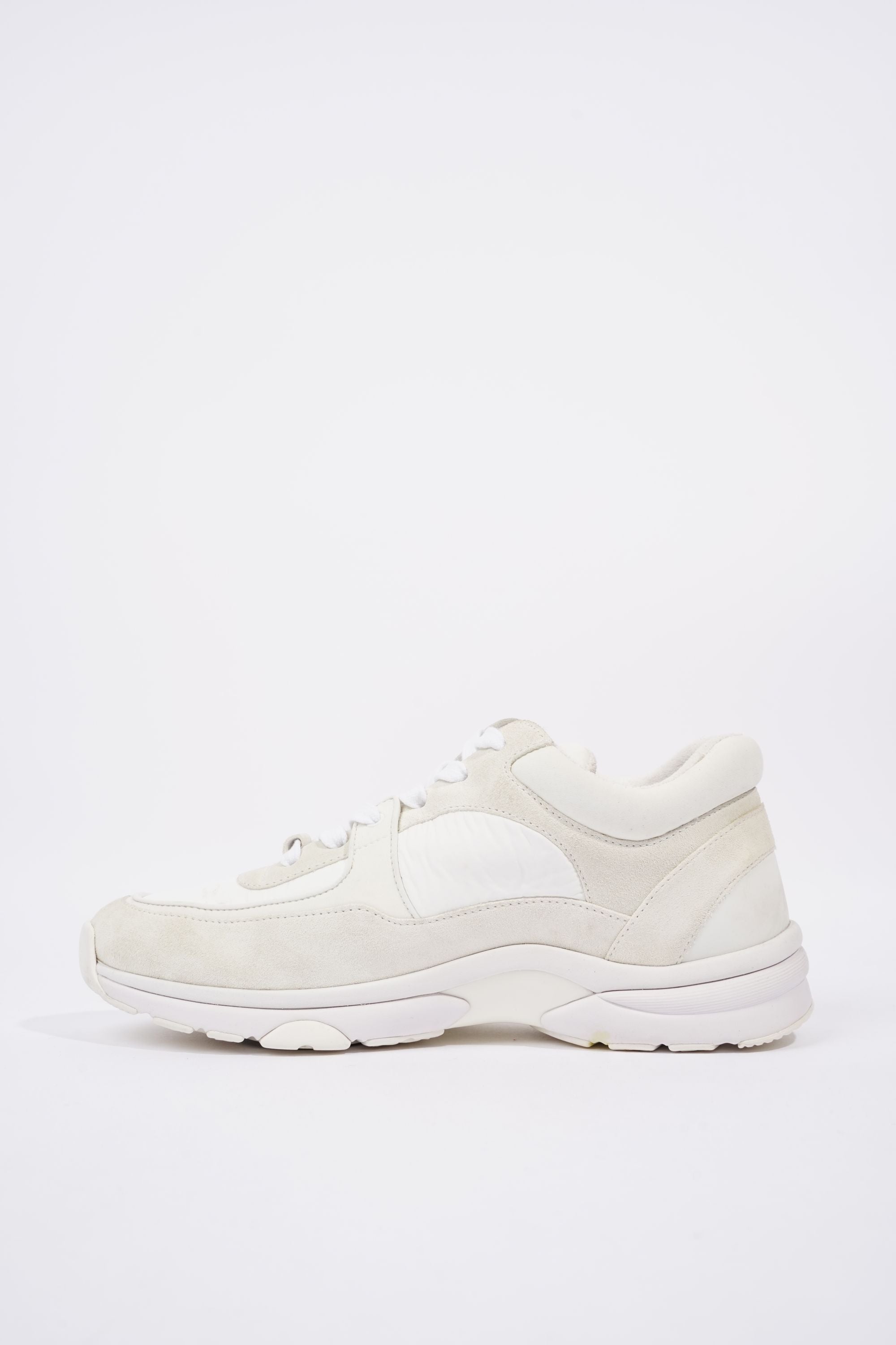 Chanel Womens CC Runners White / Cream EU 38.5 / UK 5.5
