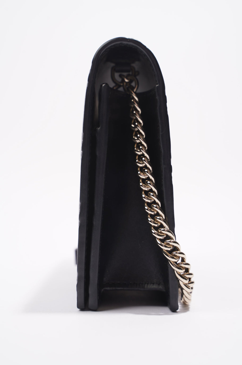 Gucci Womens Guccissima Chain Wallet Black