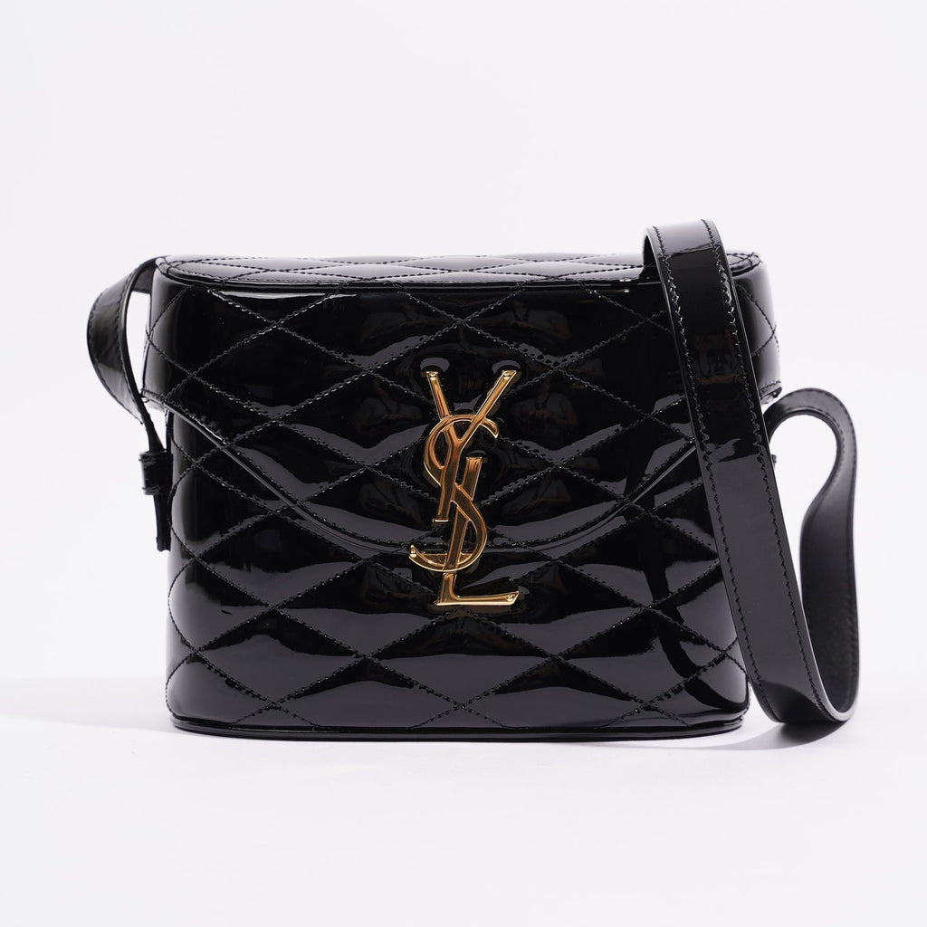 Saint Laurent Womens June Bag Patent Black