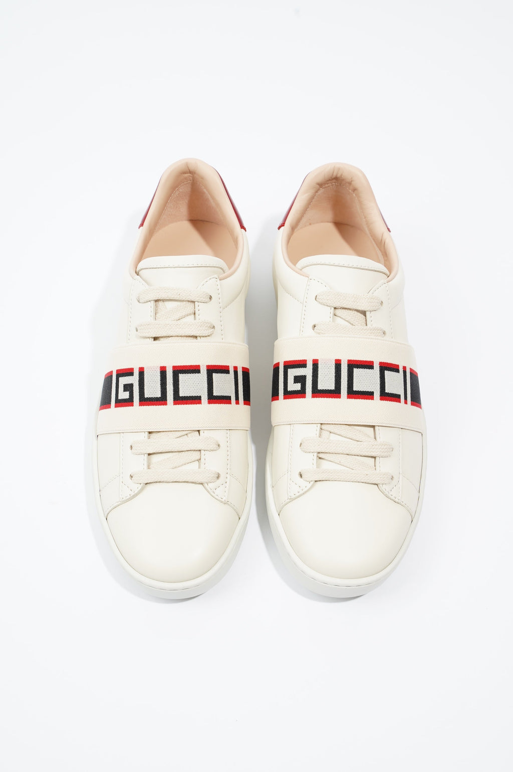 Gucci Womens Ace Stripe White / Red EU 37 / UK 4