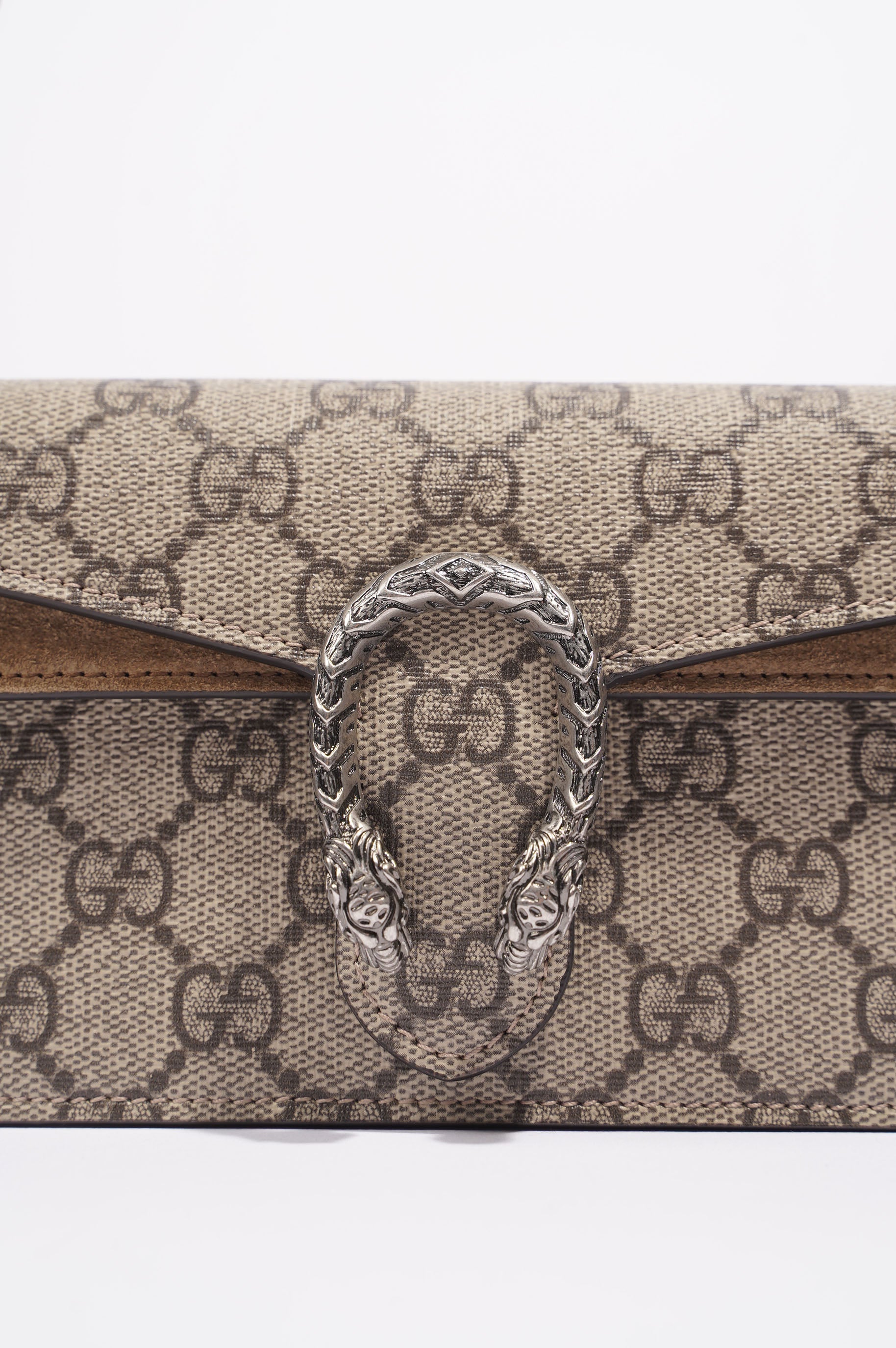 Gucci Womens Dionysus Bag Brown Canvas Super Mini