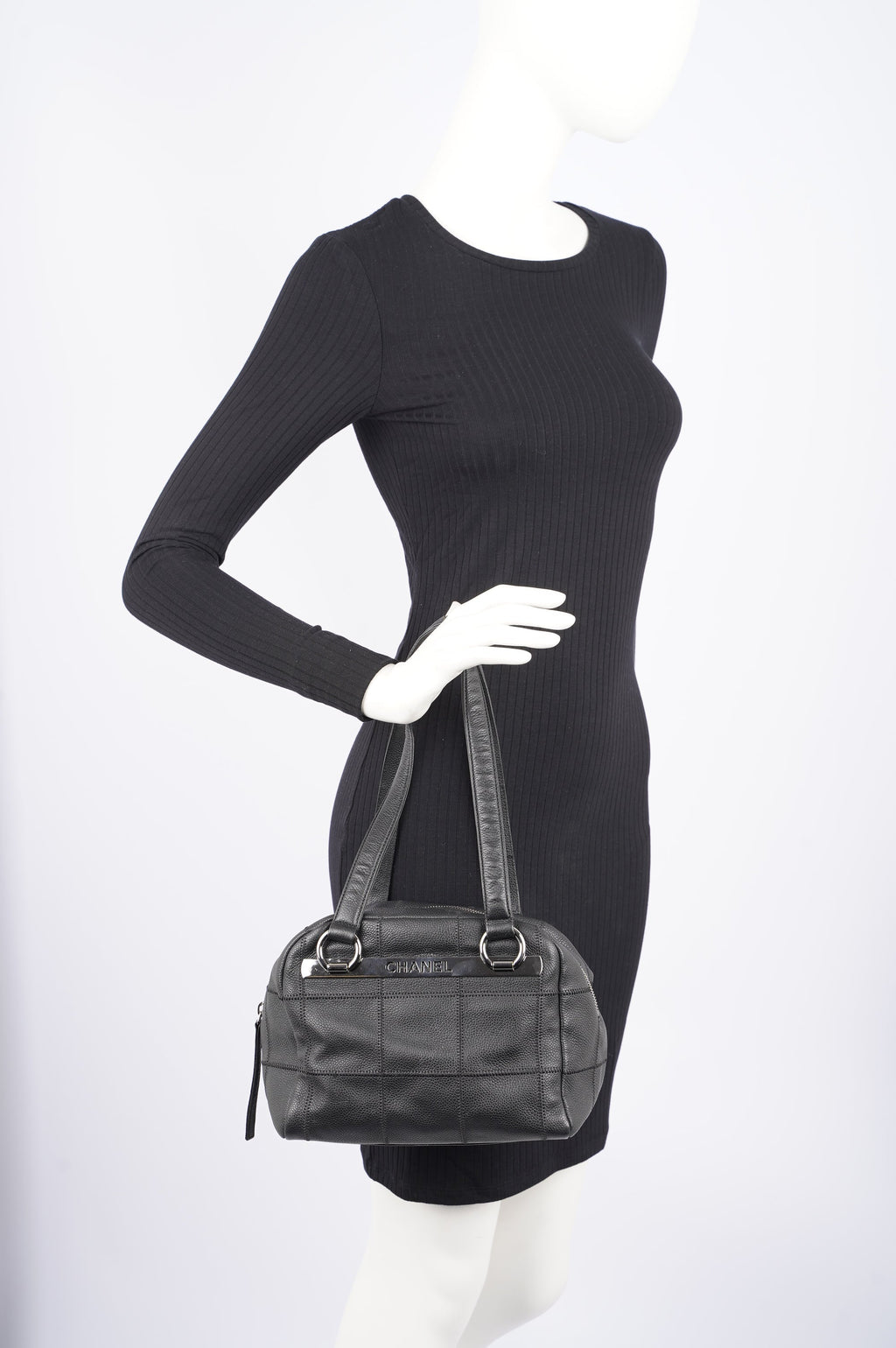 Chanel Womens Chocolate Box Bowling Bag Small