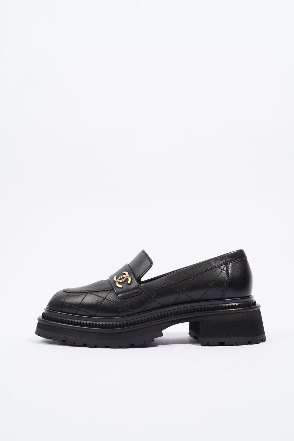 Chanel Moccasins Black Leather EU 38 / UK 5