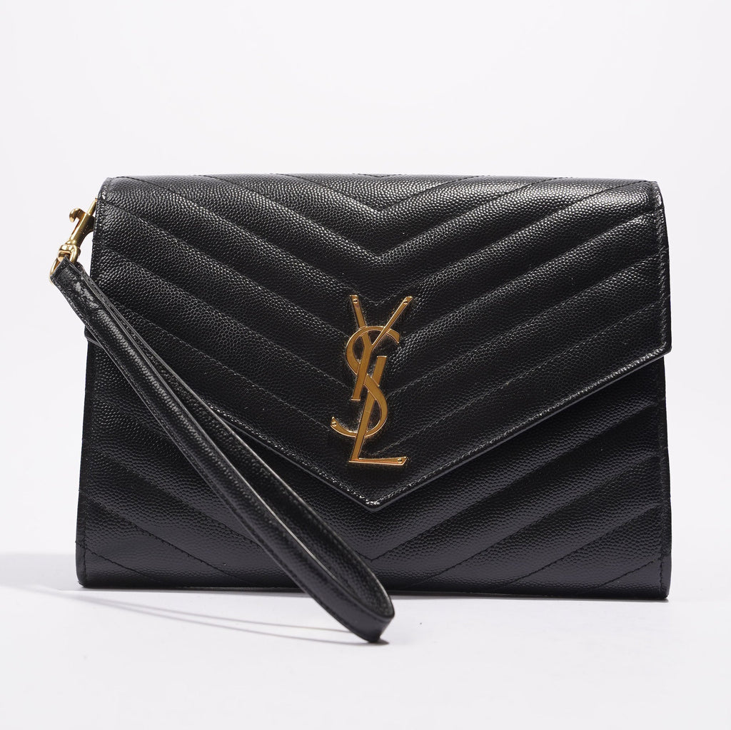 Saint Laurent Womens Envelope Wristlet Clutch
