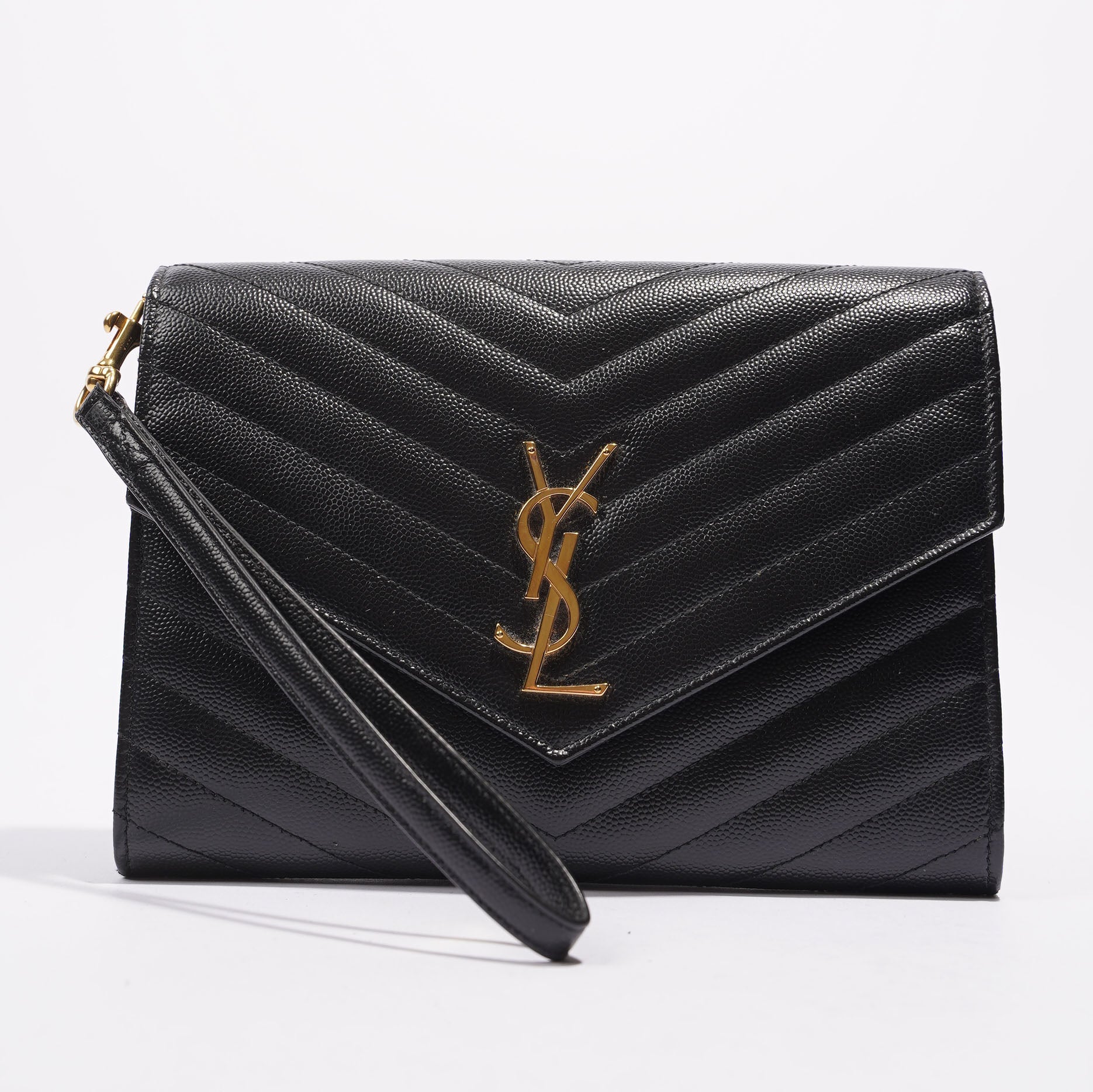 Saint Laurent Womens Envelope Wristlet Clutch