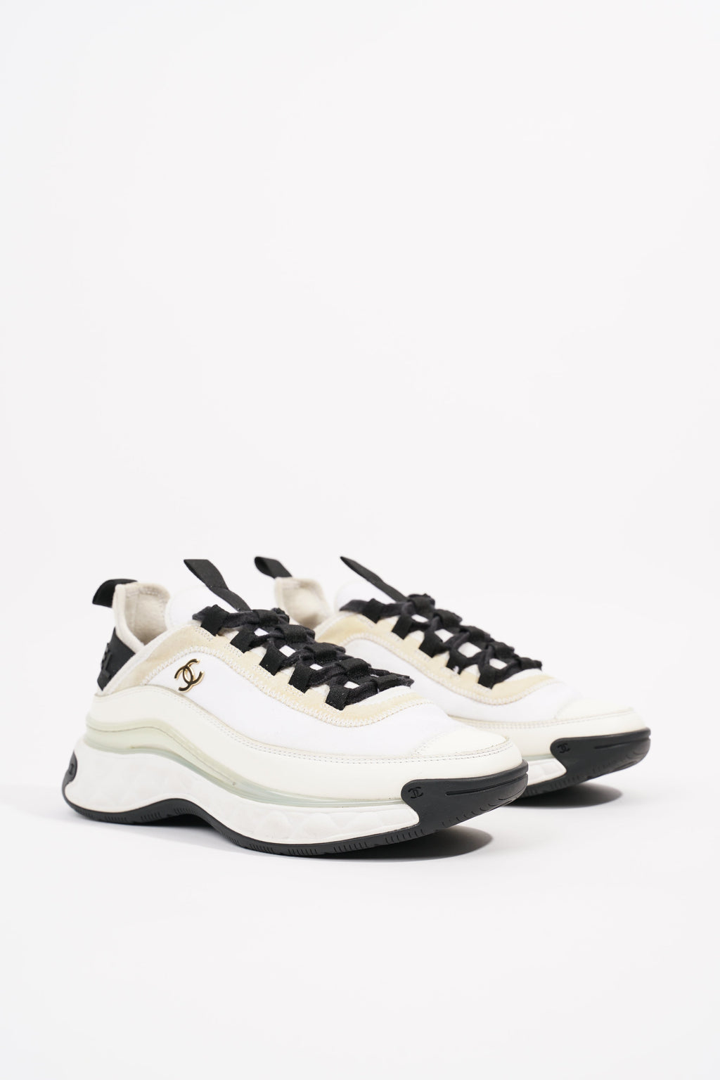 Chanel Womens CC Logo White / Cream EU 38 / UK 5