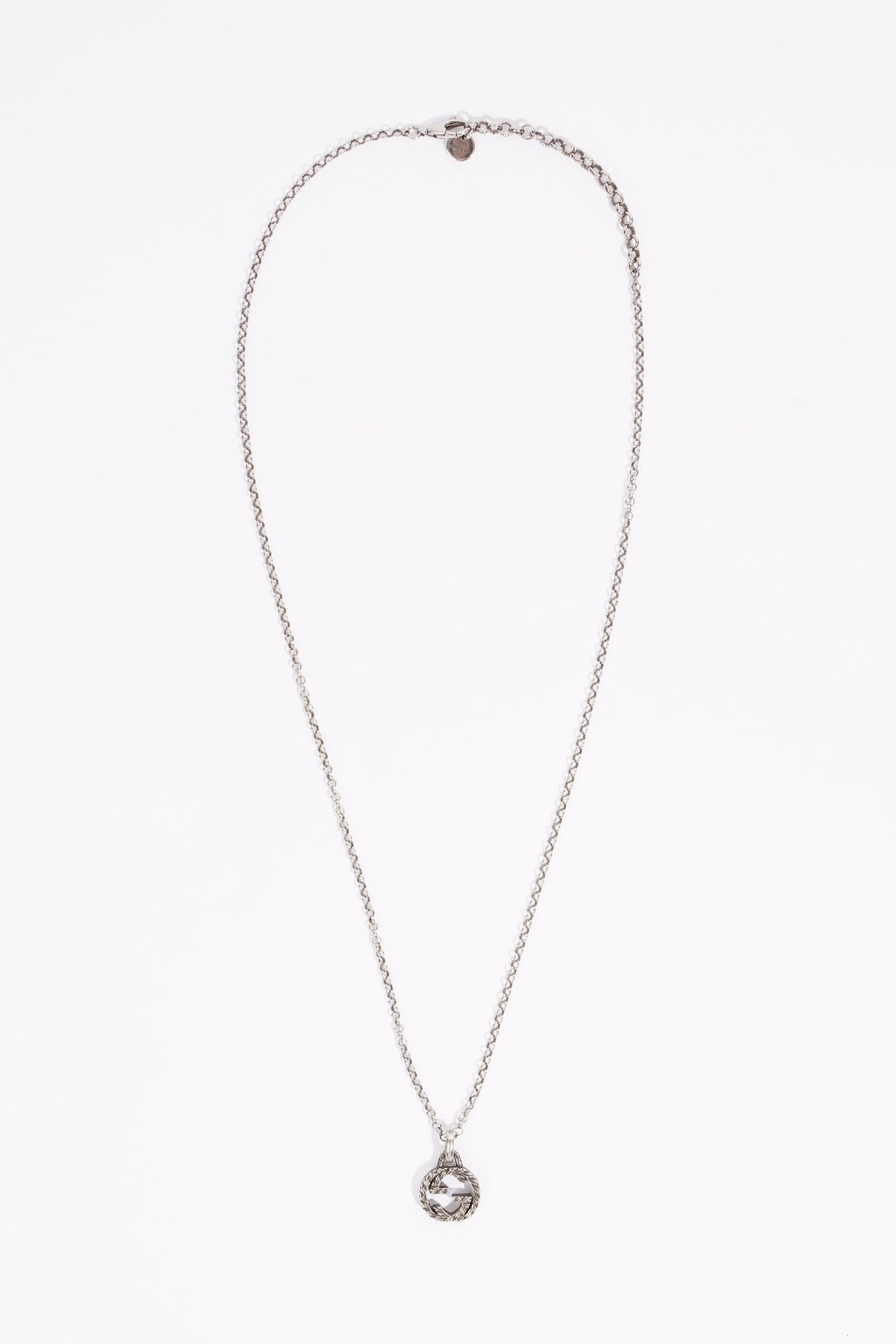 Gucci Interlocking G Necklace Sterling Silver