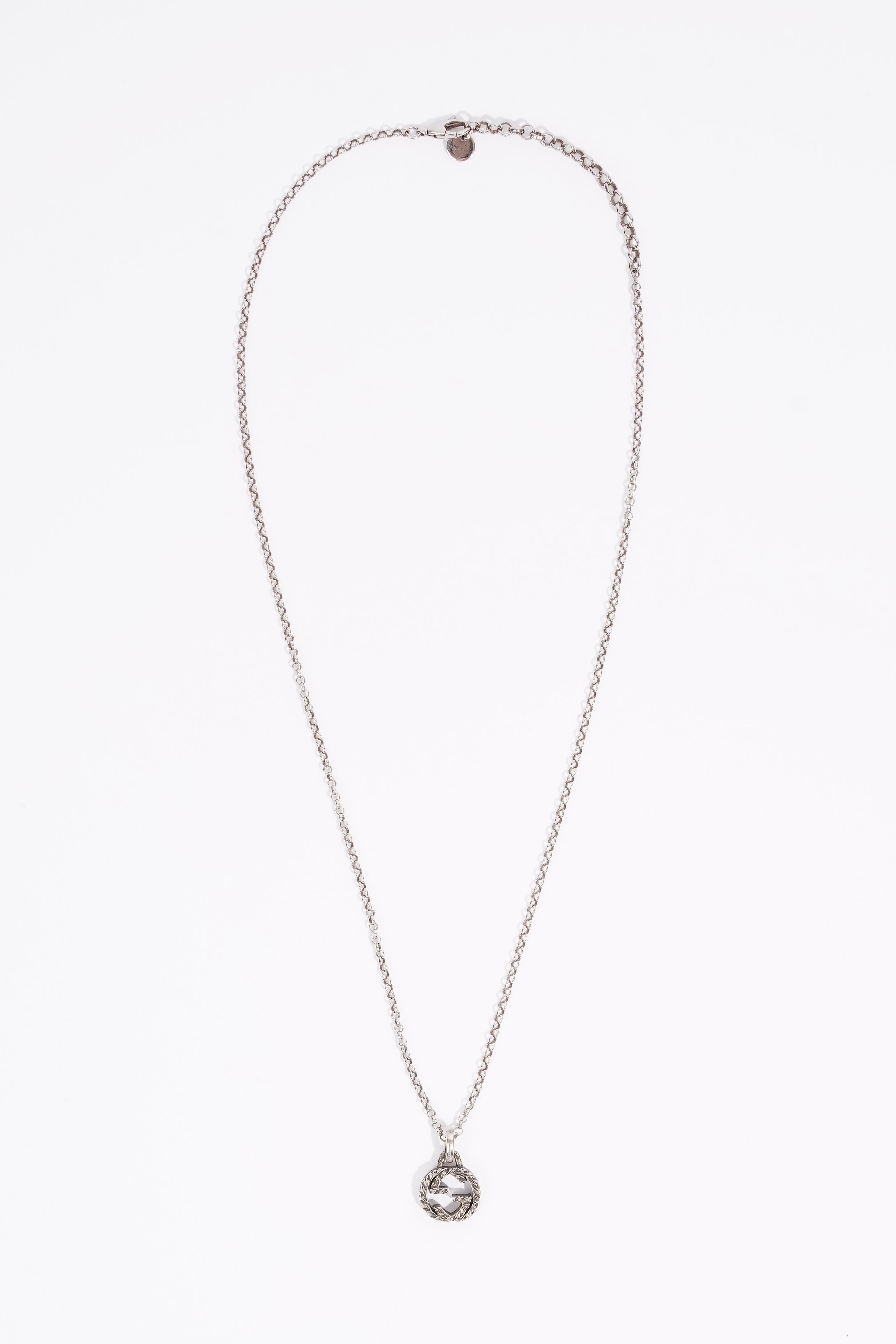 Gucci Interlocking G Necklace Sterling Silver