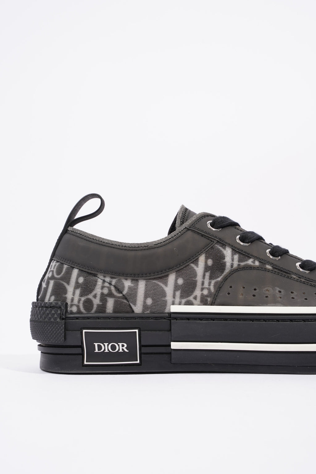 Christian Dior Mens B23 Low Top Sneaker Black EU 42.5 / UK 8.5