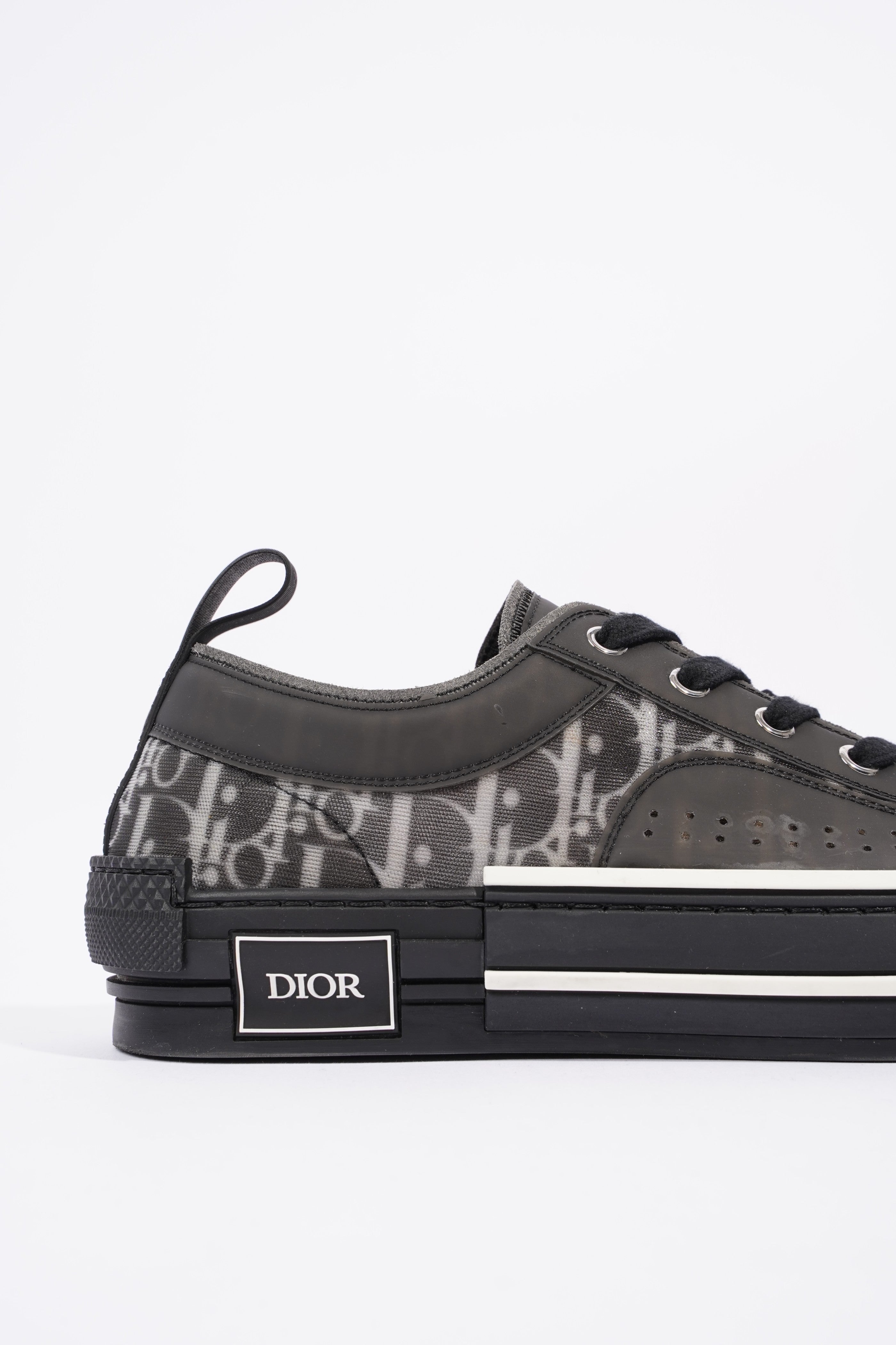 Christian Dior Mens B23 Low Top Sneaker Black EU 42.5 / UK 8.5
