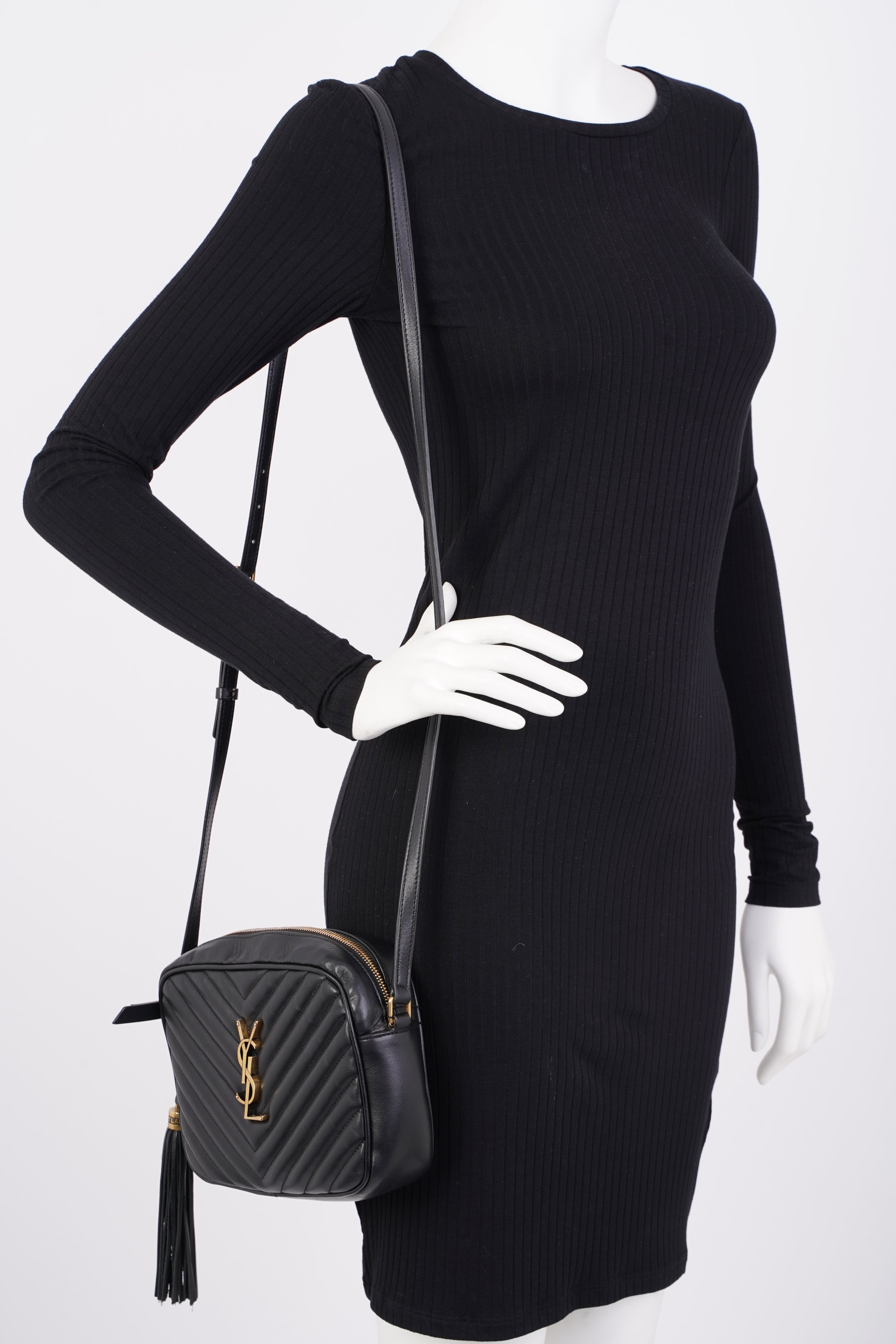 Saint Laurent Lou Camera Bag Black Leather Small