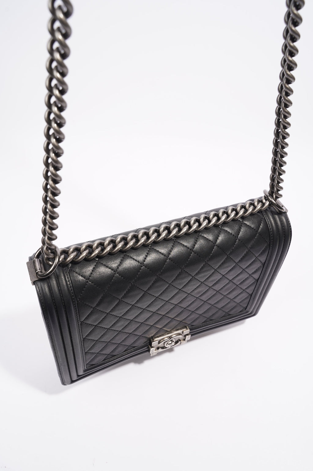 Chanel Boy Bag Black Lambskin Leather
