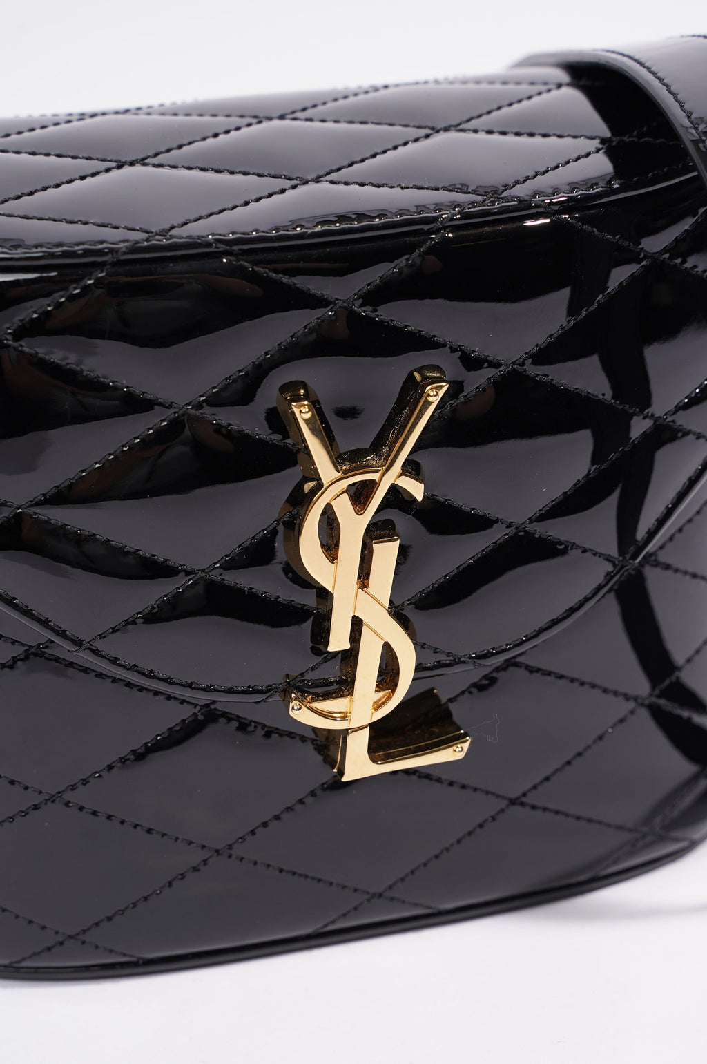 Saint Laurent Womens June Bag Patent Black