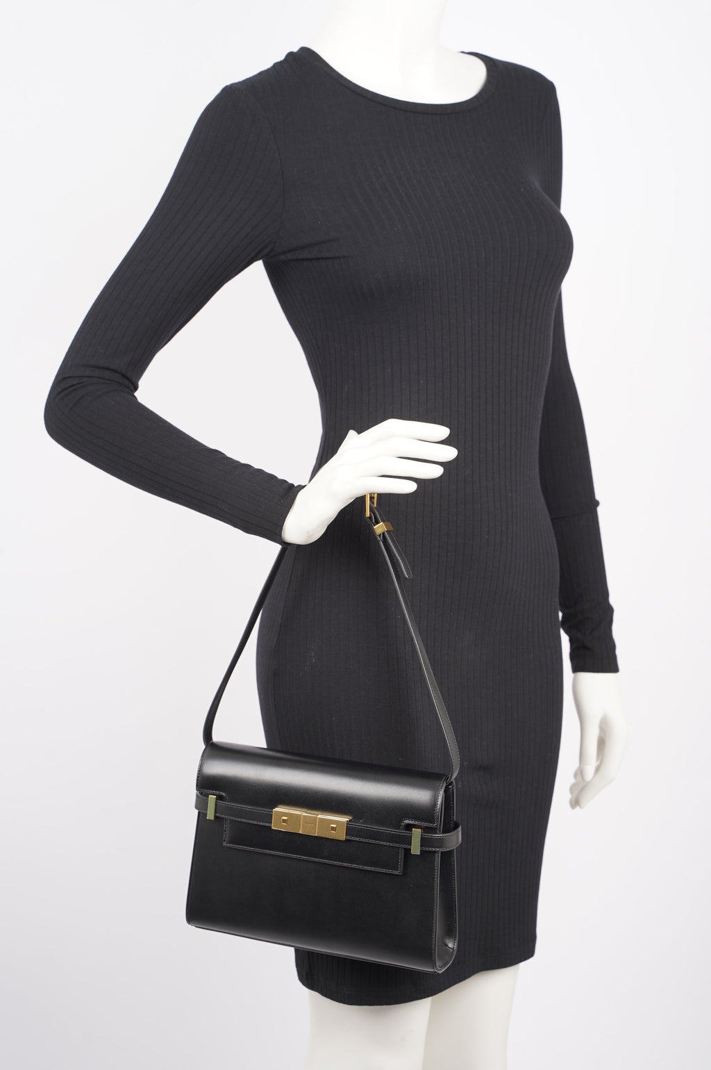 Saint Laurent Womens Manhattan Small Bag Black