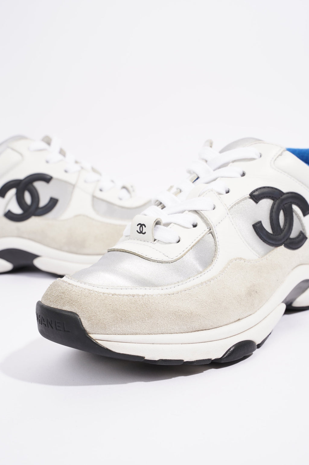 Chanel Womens CC Logo White / Black / Blue EU 36.5 / UK 3.5