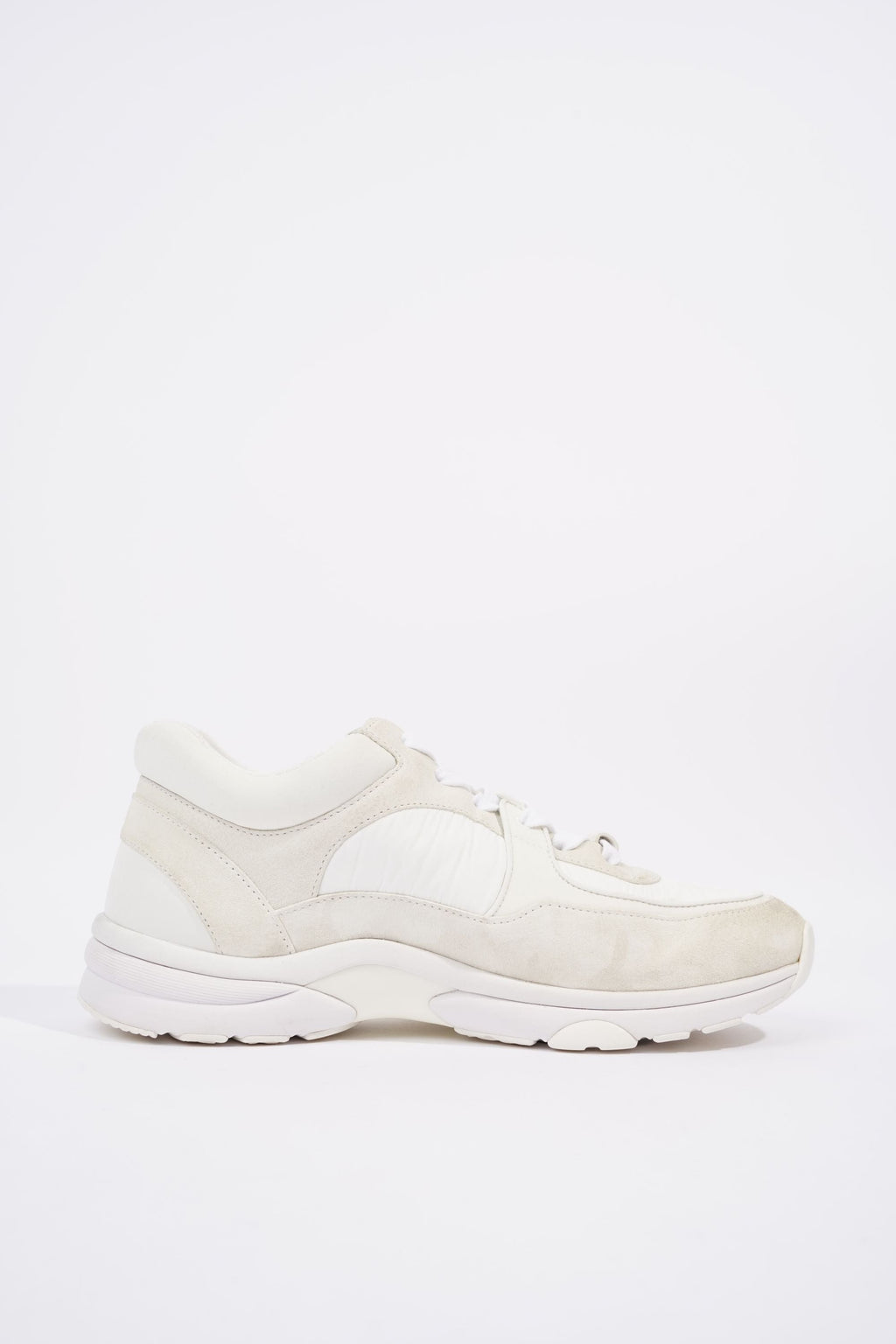 Chanel Womens CC Runners White / Cream EU 38.5 / UK 5.5