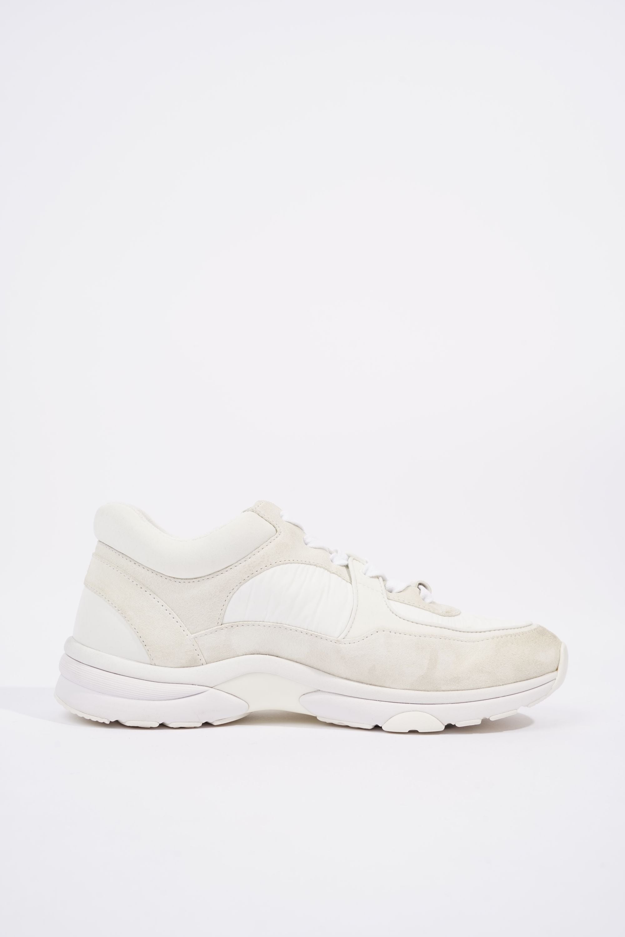 Chanel Womens CC Runners White / Cream EU 38.5 / UK 5.5