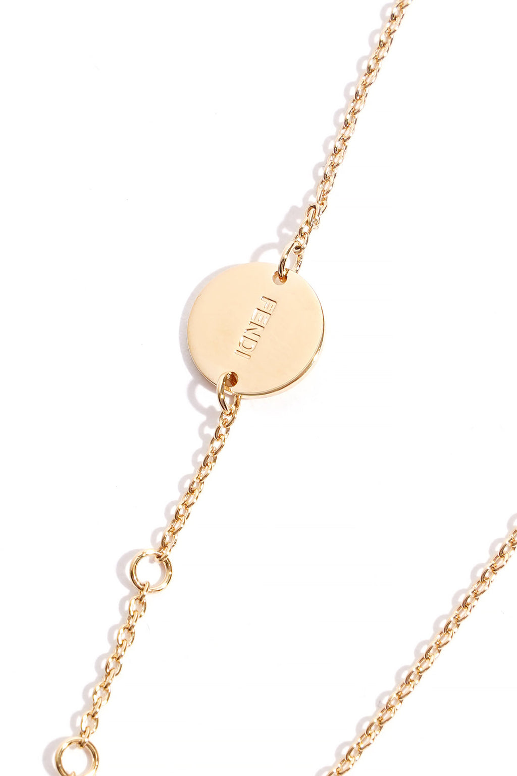Fendi F Bracelet Golden Finish Metal / Rhinestones