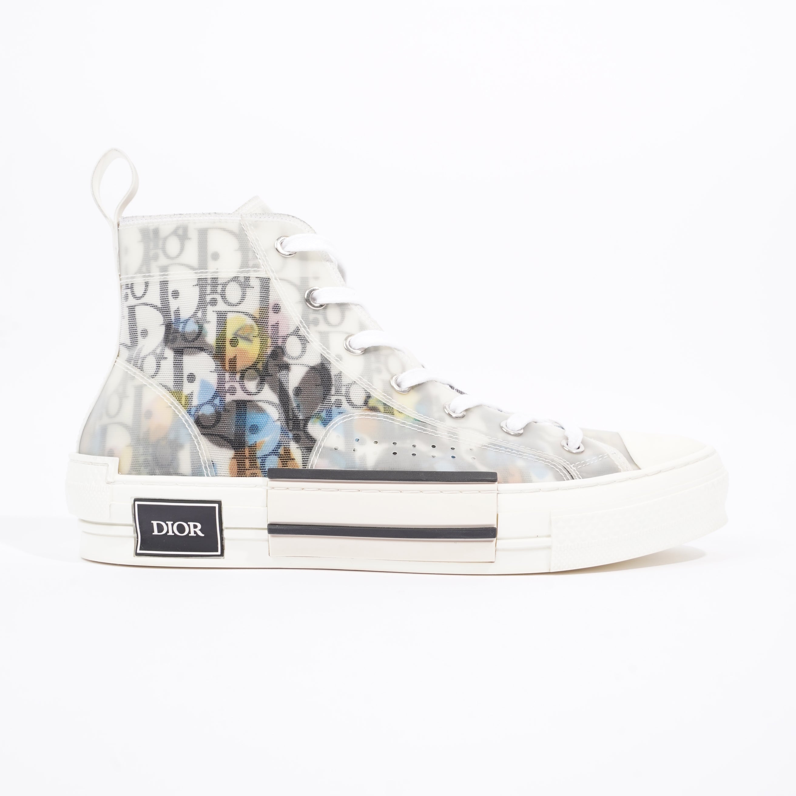 Christian Dior Womens B23 Sneaker White / Black / Multi EU 40 / UK 7