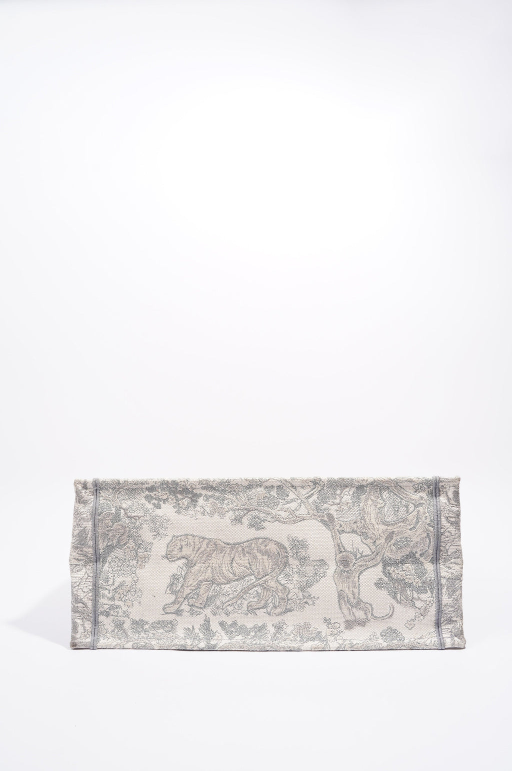 Christian Dior Womens Book Tote Grey Toile De Jouy Grey / White Canvas Large