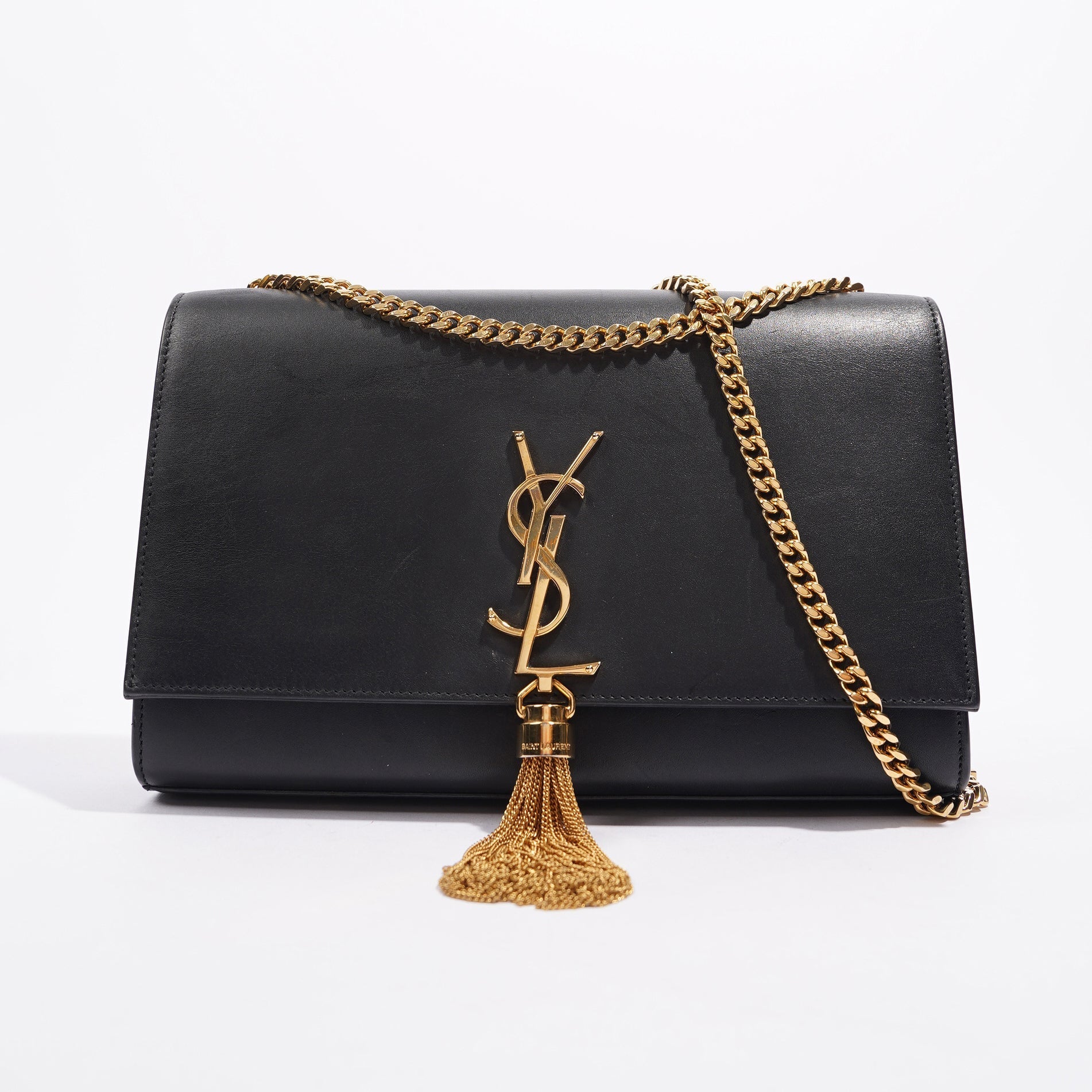 Saint Laurent Womens Kate Tassel Bag Black Medium
