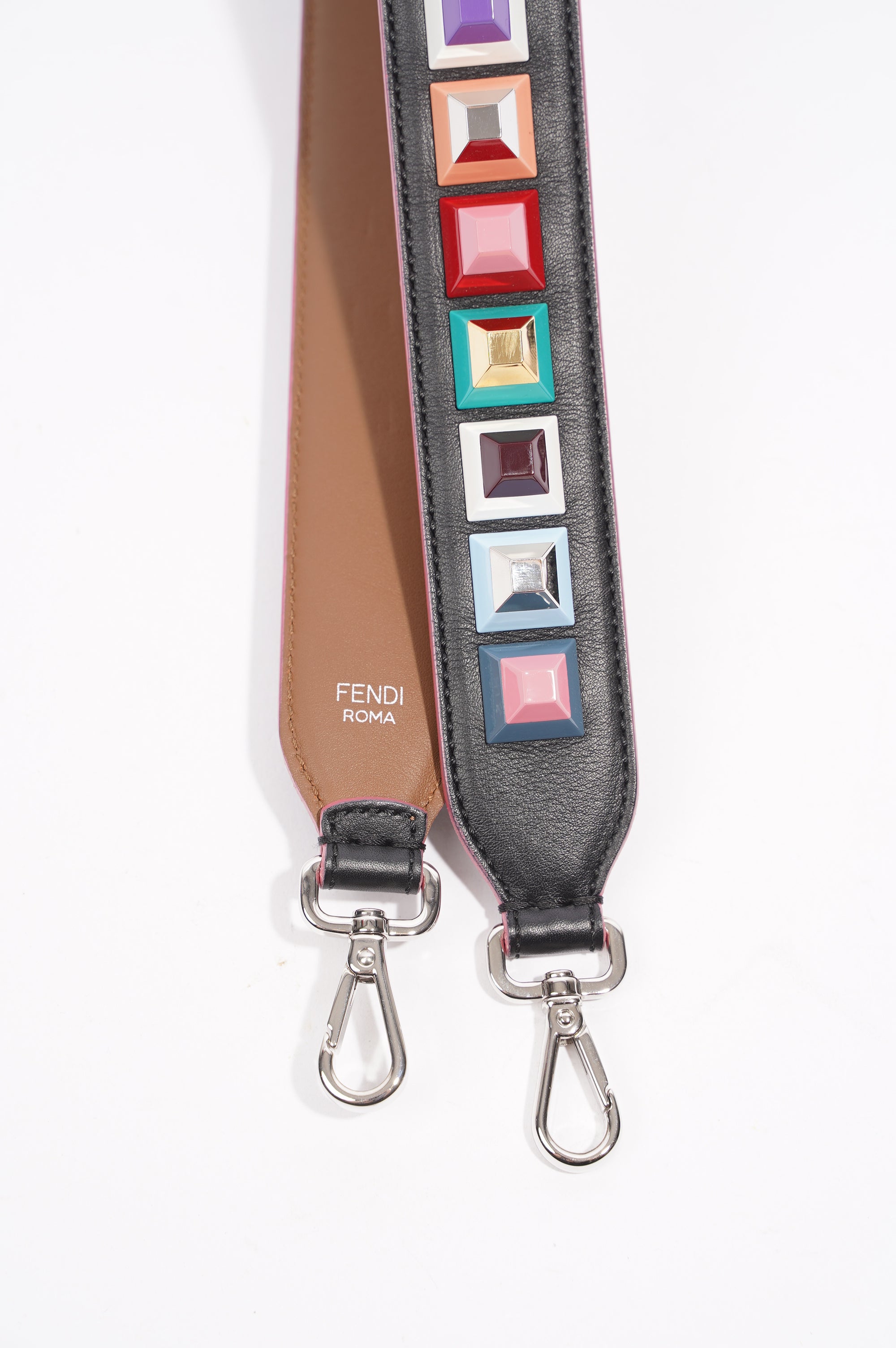 Fendi Womens Studs Strap Multicoloured Leather / Acetate Long